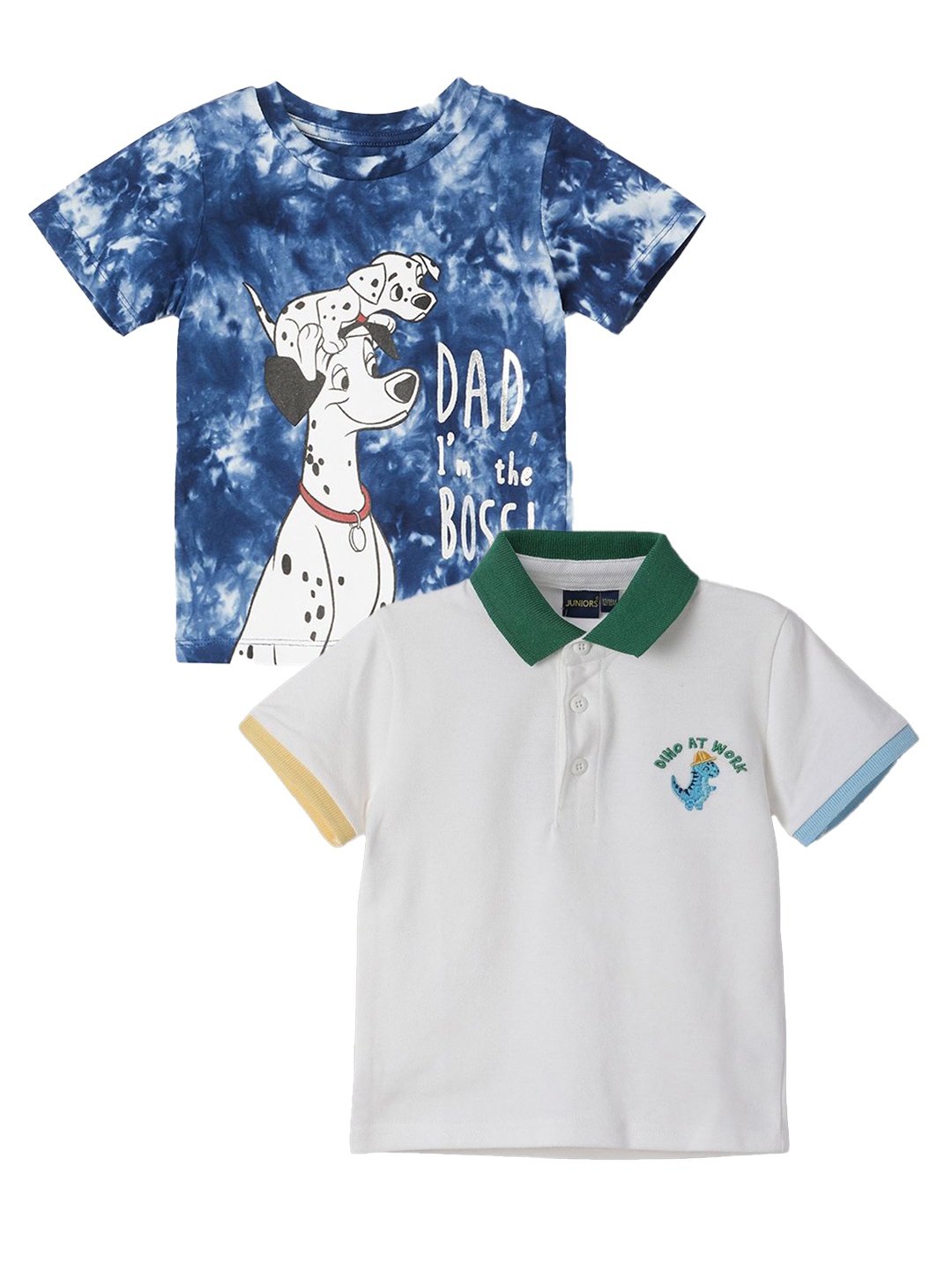 Juniors by Lifestyle Boys Graphic Printed Polo Collar Cotton T-shirt- Pack of 2, Off white
Juniors by Lifestyle Boys Graphic Printed Polo Collar Cotton T-shirt- Pack of 2, Off white