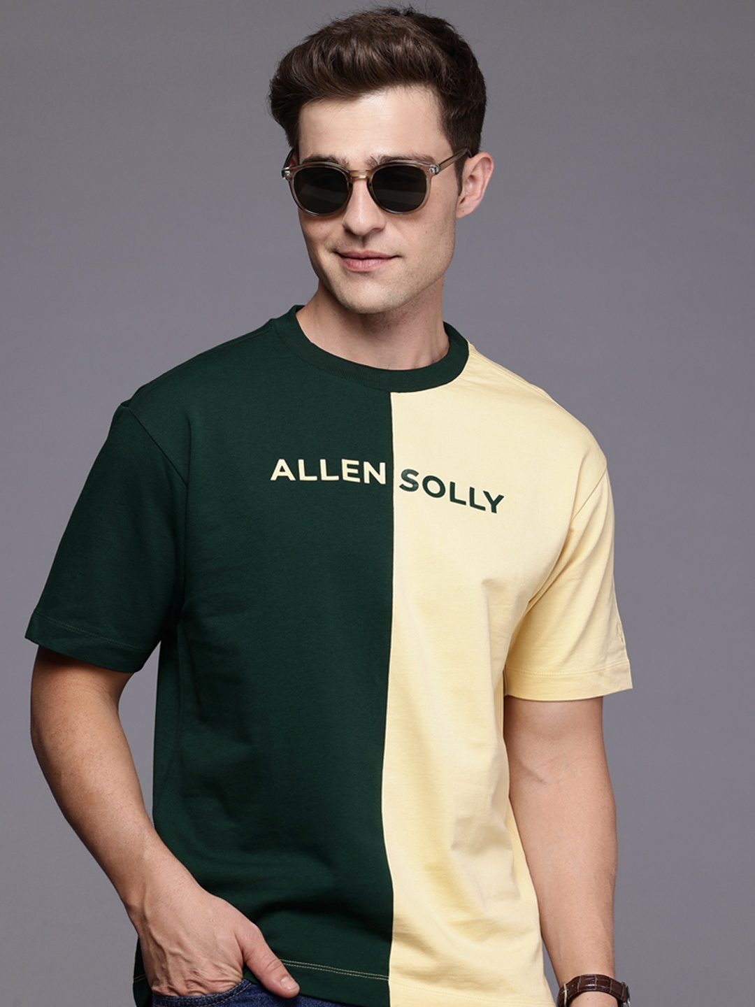 Allen Solly Brand Logo Printed Drop-Shoulder Sleeves Relaxed Fit Pure Cotton T-shirt, Green
Allen Solly Brand Logo Printed Drop-Shoulder Sleeves Relaxed Fit Pure Cotton T-shirt, Green