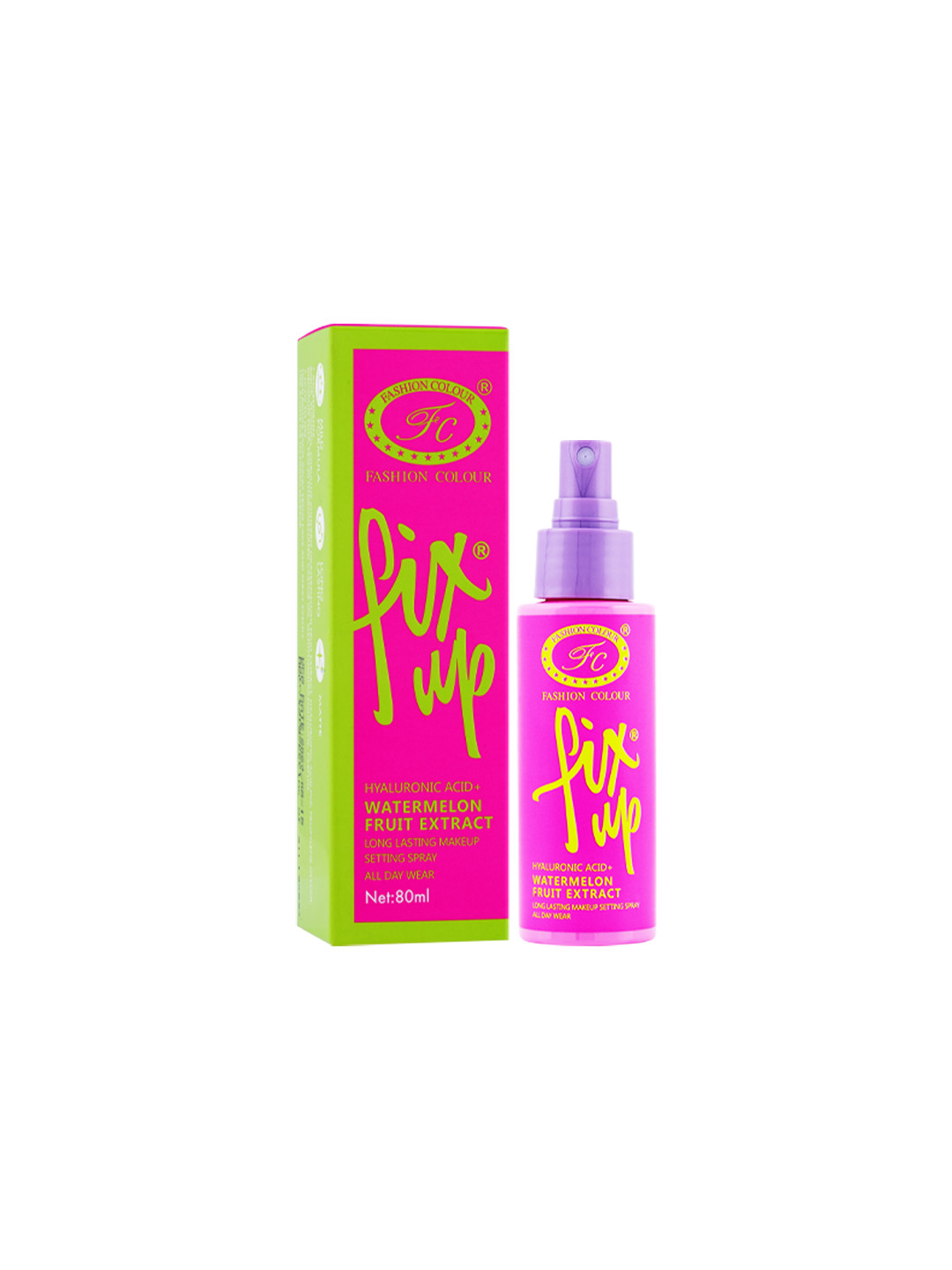 Fashion Colour Fix Up Watermelon Fruit Extract Long Lasting Makeup Setting Spray - 80 ml, Pink
Fashion Colour Fix Up Watermelon Fruit Extract Long Lasting Makeup Setting Spray - 80 ml, Pink