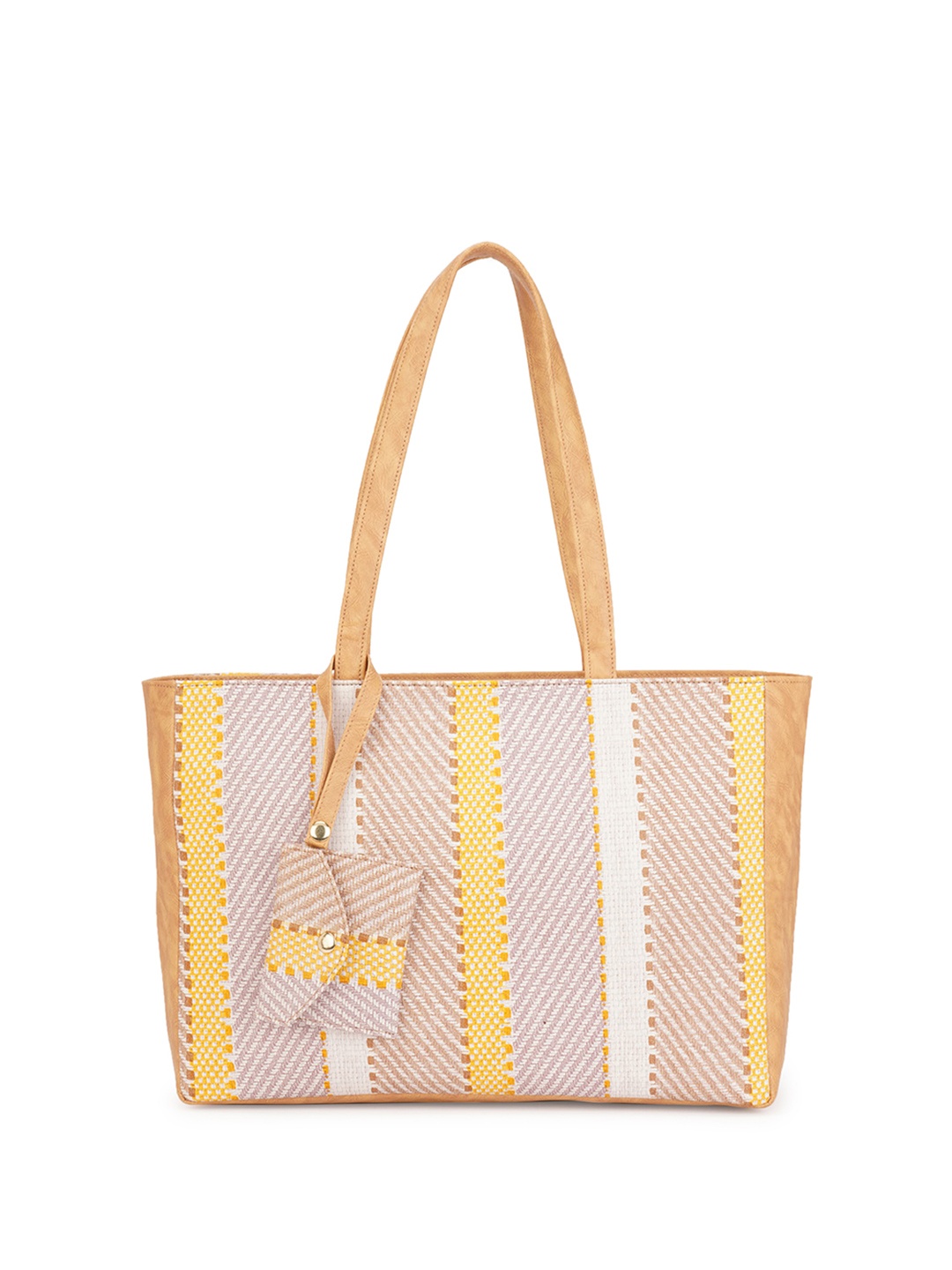 Globus Women Vegan Leather Jute Abstract Print Double Handle Tote Bag With Pouch, Mustard
Globus Women Vegan Leather Jute Abstract Print Double Handle Tote Bag With Pouch, Mustard