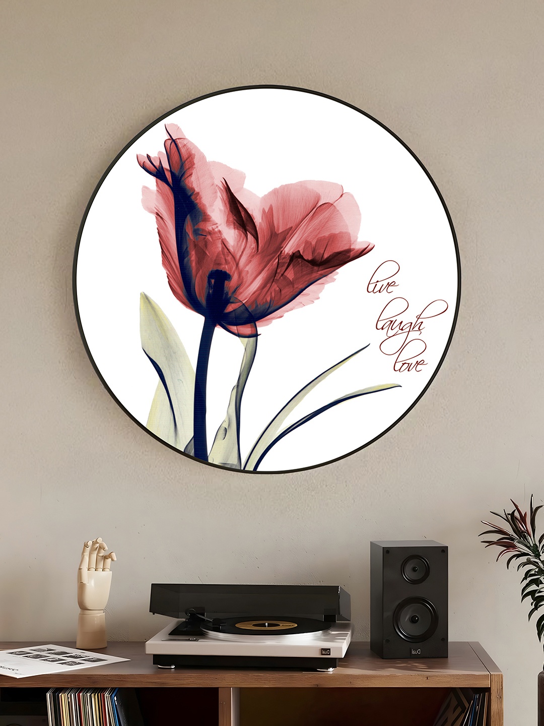 Art Street Red & White Paper tulips Live laugh Love Floral and Botanical Round Wall Art
Art Street Red & White Paper tulips Live laugh Love Floral and Botanical Round Wall Art