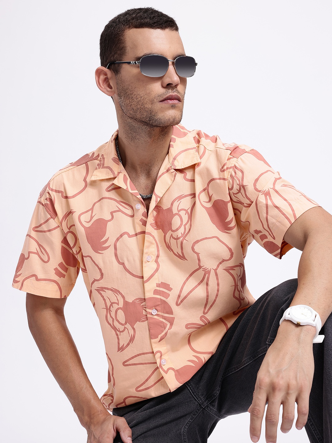 Kook N Keech Disney Looney Tunes Printed Drop-Shoulder Sleeves Oversized Casual Shirt, Peach
Kook N Keech Disney Looney Tunes Printed Drop-Shoulder Sleeves Oversized Casual Shirt, Peach