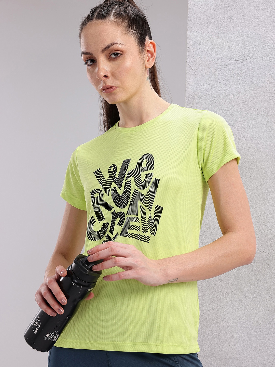 HRX by Hrithik Roshan Typography Printed Rapid Dry Running T-shirt, Fluorescent green
HRX by Hrithik Roshan Typography Printed Rapid Dry Running T-shirt, Fluorescent green