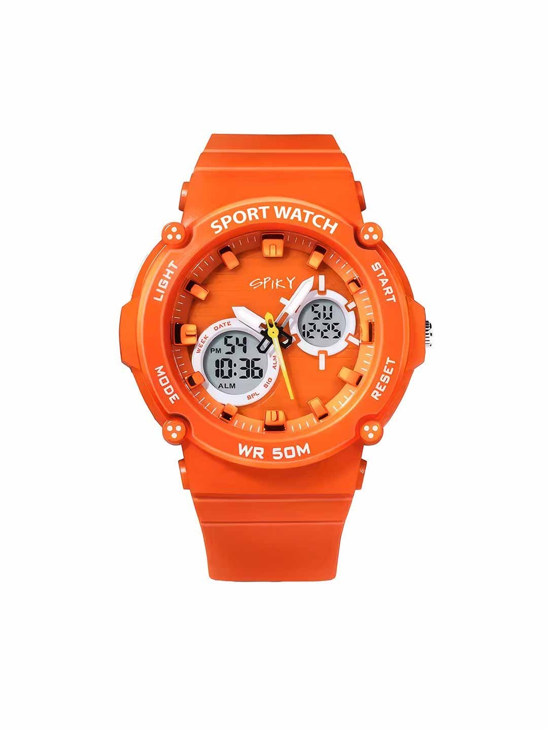 Spiky Kids Dial & Straps Analogue and Digital Multi Function Automatic Watch SPKEVA29_Org, Orange
Spiky Kids Dial & Straps Analogue and Digital Multi Function Automatic Watch SPKEVA29_Org, Orange