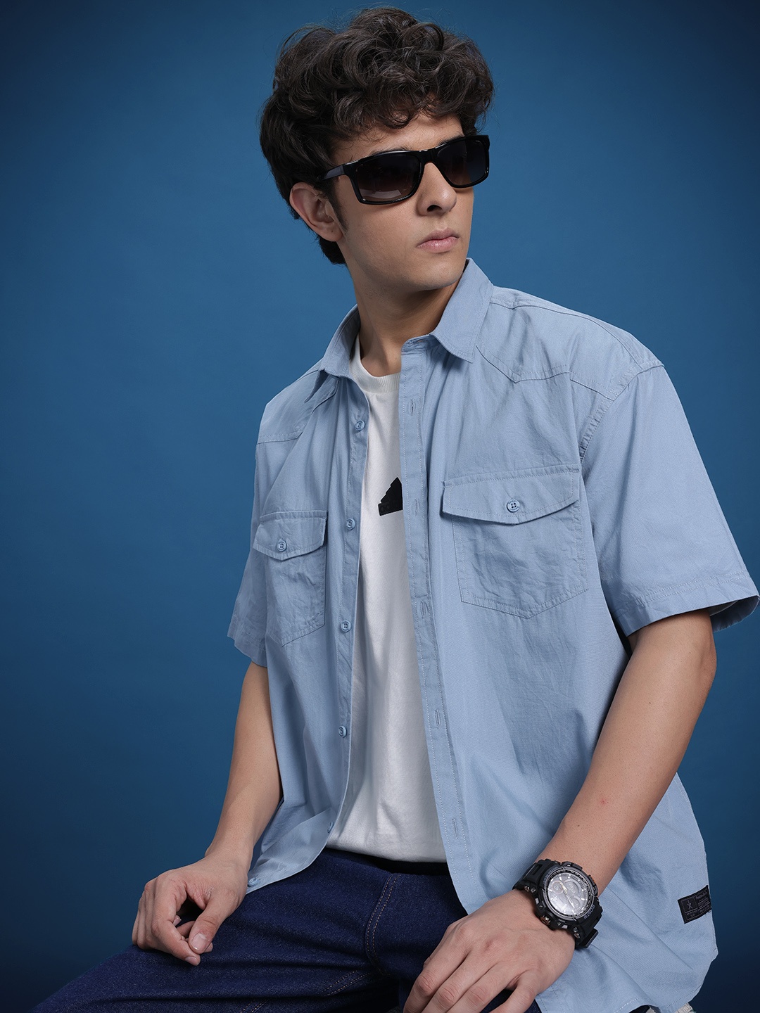 The Roadster Life Co. Pure Cotton Drop-Shoulder Sleeves Relaxed Fit Casual Shirt, Blue
The Roadster Life Co. Pure Cotton Drop-Shoulder Sleeves Relaxed Fit Casual Shirt, Blue