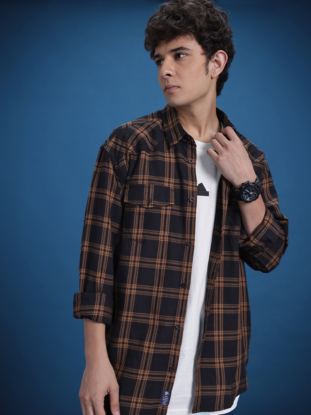 The Roadster Life Co. Pure Cotton Checked Drop-Shoulder Sleeves Relaxed Fit Casual Shirt, Black
The Roadster Life Co. Pure Cotton Checked Drop-Shoulder Sleeves Relaxed Fit Casual Shirt, Black