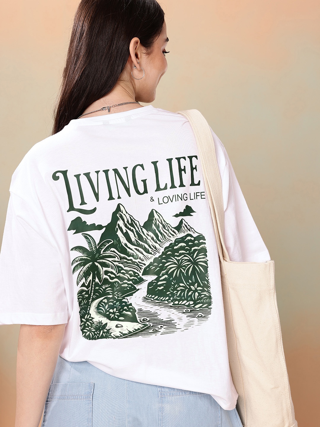 Mast & Harbour Graphic Printed Drop-Shoulder Sleeves Pure Cotton Oversized T-shirt, White
Mast & Harbour Graphic Printed Drop-Shoulder Sleeves Pure Cotton Oversized T-shirt, White