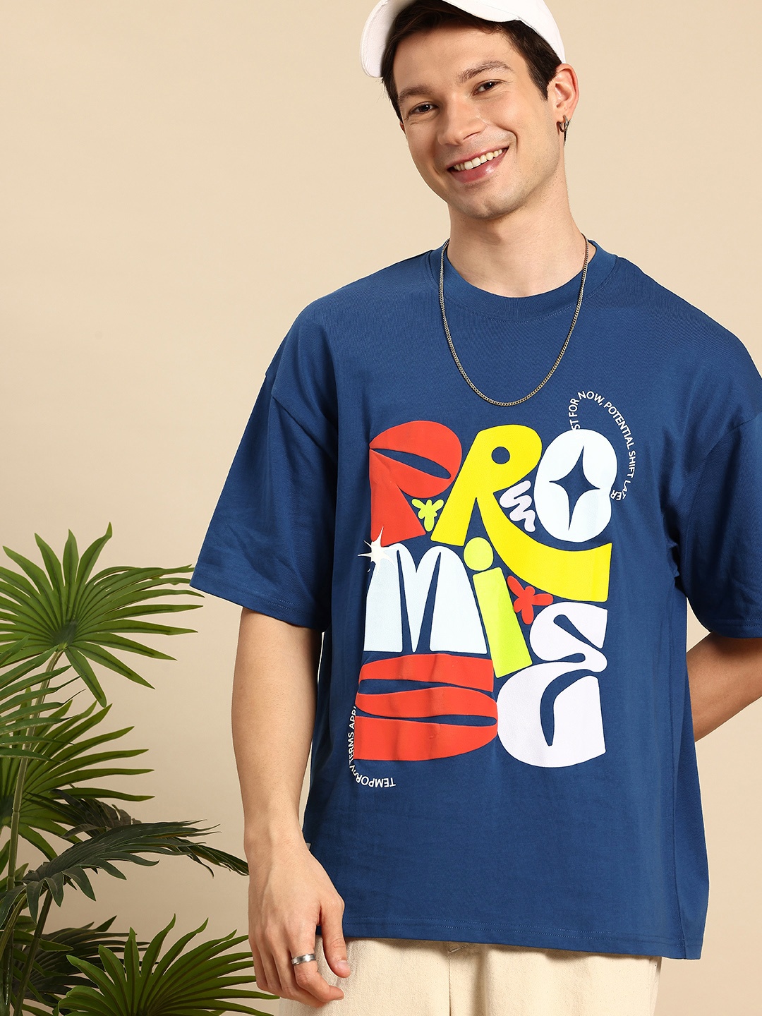 Mast & Harbour Typography Printed Drop-Shoulder Sleeves Pure Cotton Oversized T-shirt, Blue
Mast & Harbour Typography Printed Drop-Shoulder Sleeves Pure Cotton Oversized T-shirt, Blue