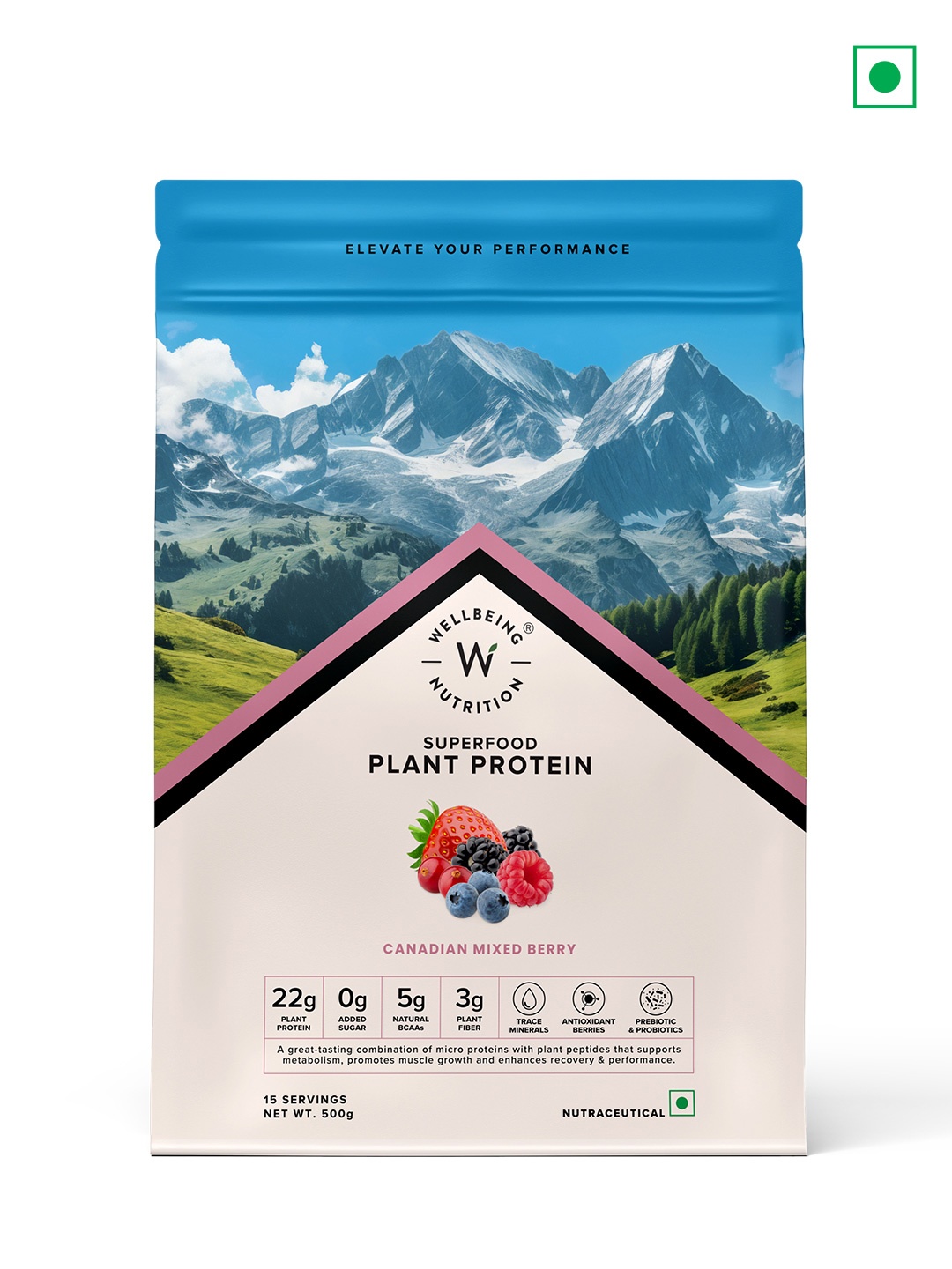Wellbeing Nutrition Organic Plant Protein Isolate Powder - 500 g - Canadian Mixed Berry, Na
Wellbeing Nutrition Organic Plant Protein Isolate Powder - 500 g - Canadian Mixed Berry, Na