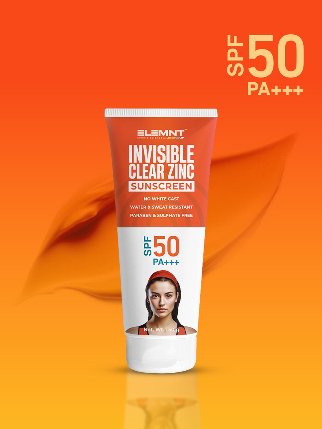 Elemnt Sports Science Invisible Clear Zinc Body Sweat Resistant SPF50 Sunscreen - 50g, Transparent
Elemnt Sports Science Invisible Clear Zinc Body Sweat Resistant SPF50 Sunscreen - 50g, Transparent