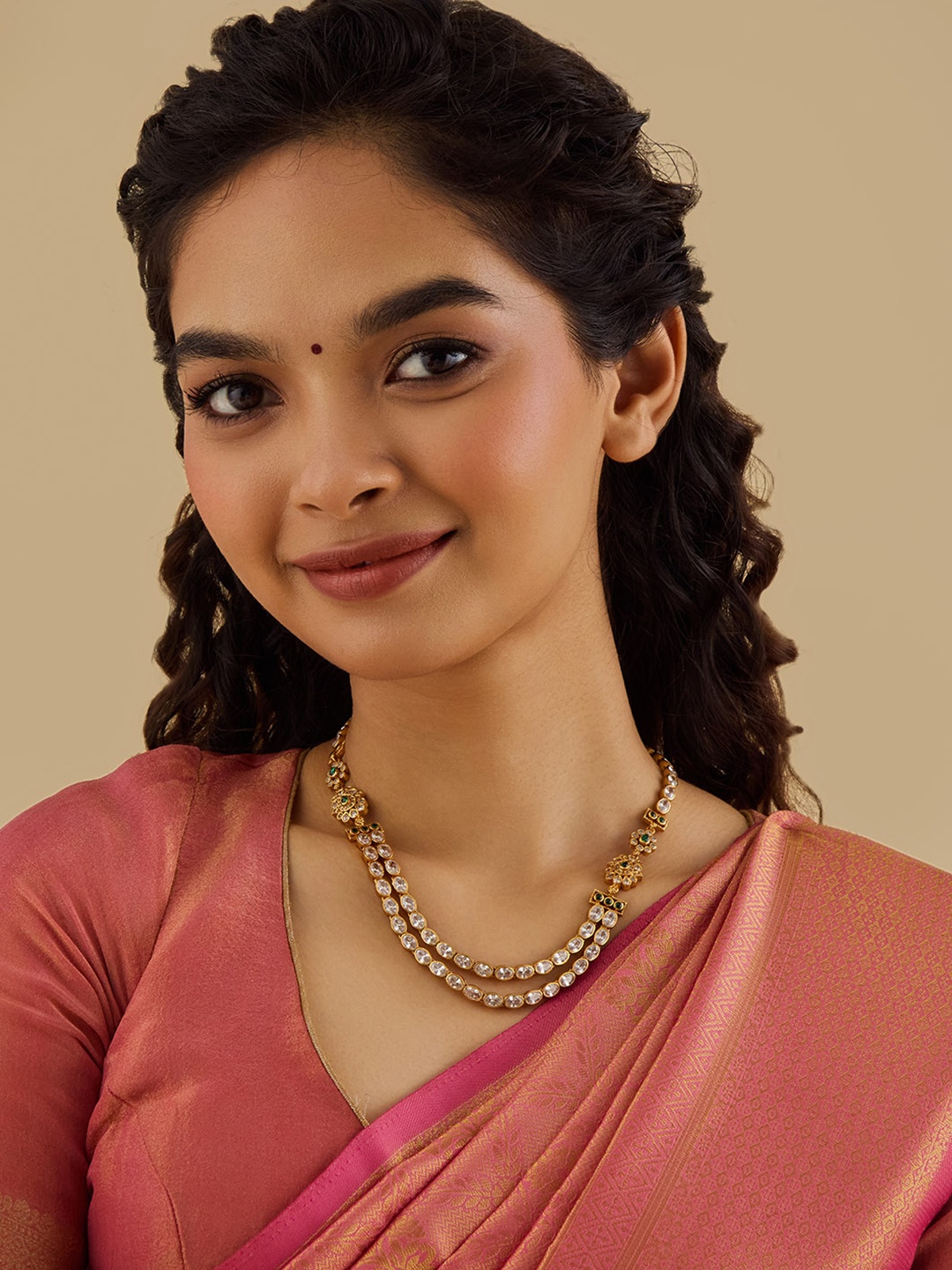 Kushal's Fashion Jewellery 92.5 Pure Silver Gold-Plated Stone Studded Temple Necklace
Kushal's Fashion Jewellery 92.5 Pure Silver Gold-Plated Stone Studded Temple Necklace