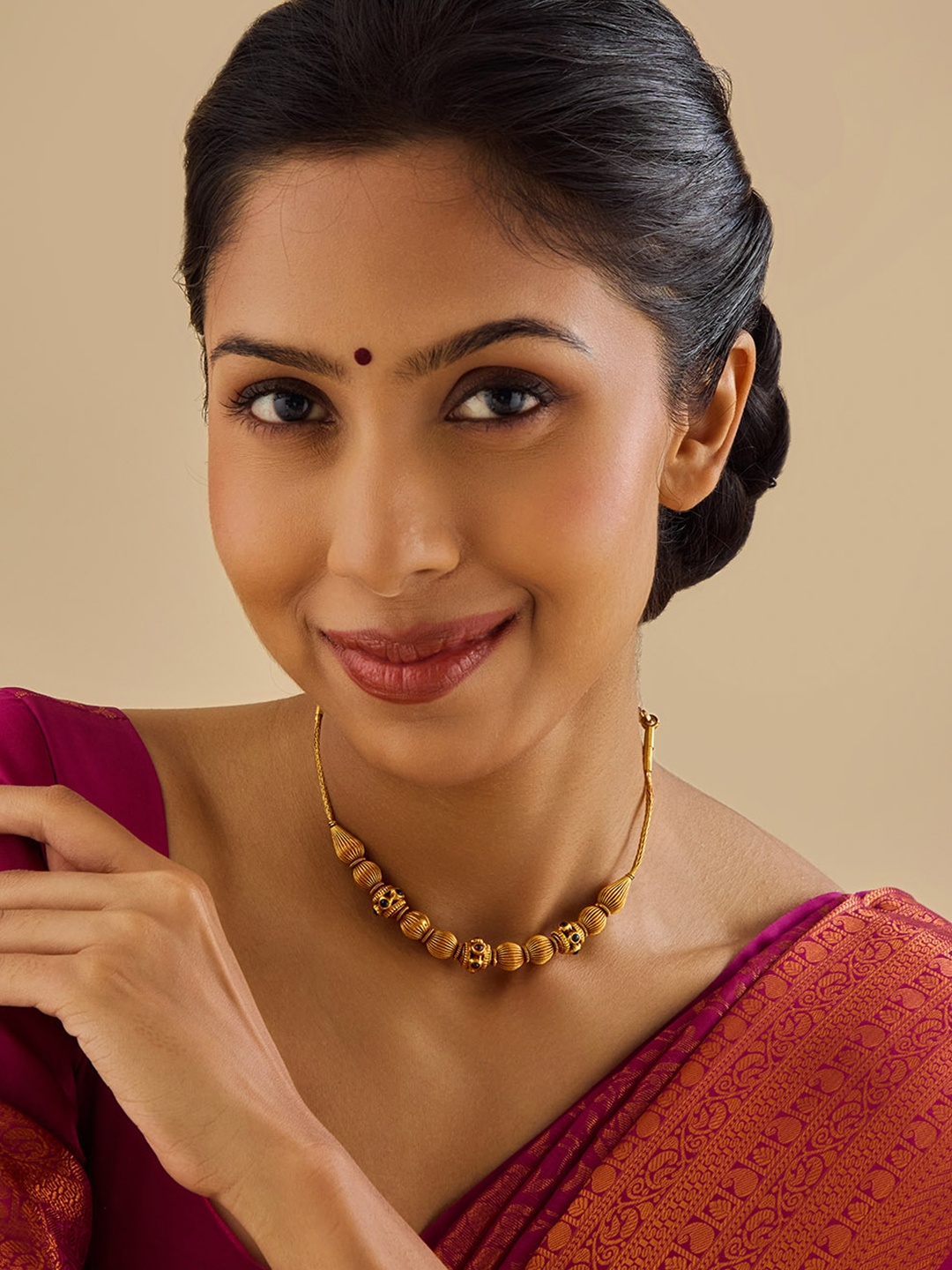 Kushal's Fashion Jewellery 92.5 Pure Silver Gold-Plated Ruby Temple Minimal Necklace
Kushal's Fashion Jewellery 92.5 Pure Silver Gold-Plated Ruby Temple Minimal Necklace