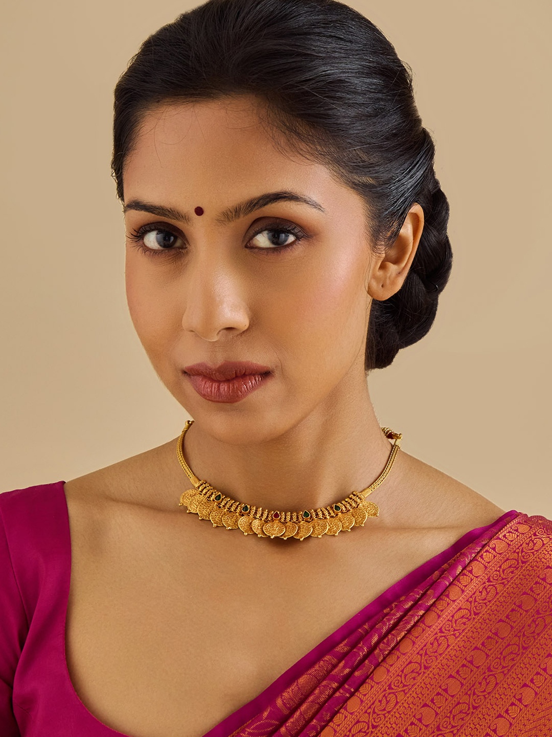 Kushal's Fashion Jewellery 92.5 Pure Silver Gold-Plated Studded lakshmi Goddess Necklace
Kushal's Fashion Jewellery 92.5 Pure Silver Gold-Plated Studded lakshmi Goddess Necklace