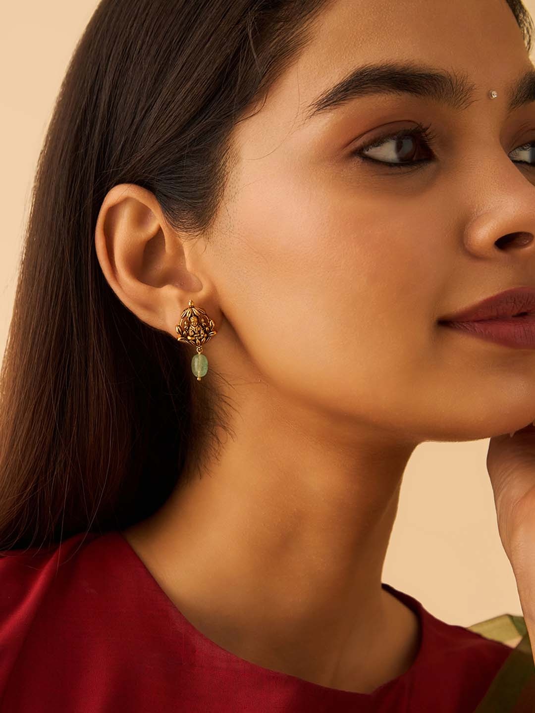Kushal's Fashion Jewellery 92.5 Pure Silver Gold Plated Artificial Stones Studs Earrings, Green
Kushal's Fashion Jewellery 92.5 Pure Silver Gold Plated Artificial Stones Studs Earrings, Green