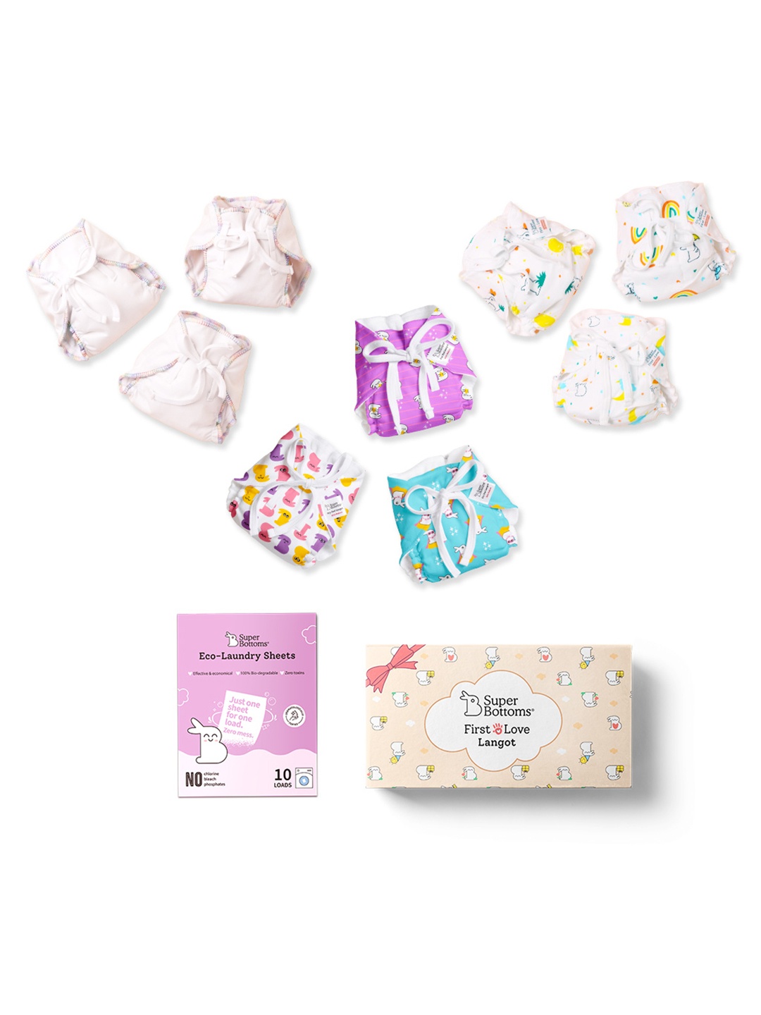 SuperBottoms Newborn Dermatologically Tested DryFeel langots Cotton Diapers Large, White
SuperBottoms Newborn Dermatologically Tested DryFeel langots Cotton Diapers Large, White