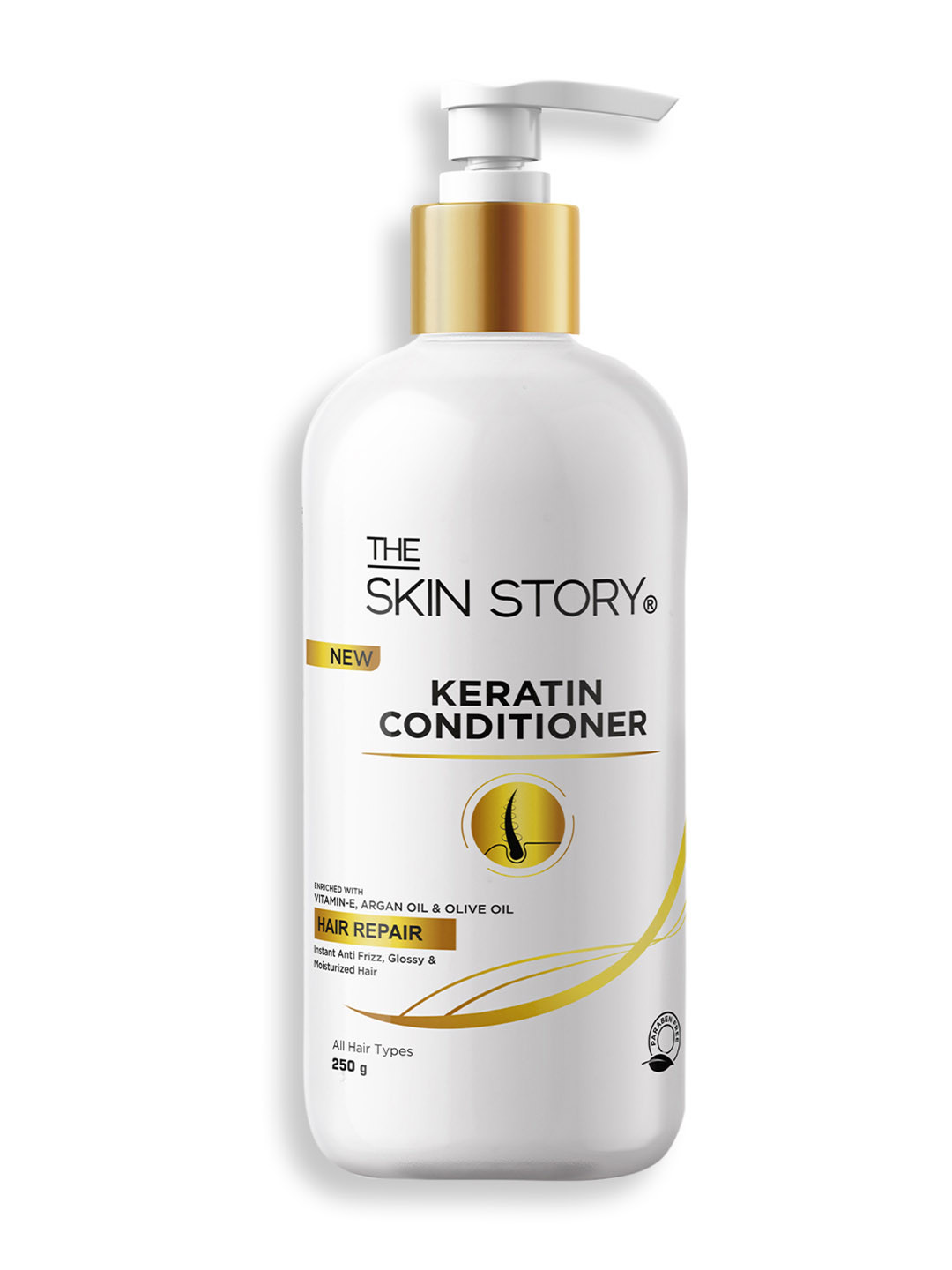 THE SKIN STORY Keratin Smooth Hair Conditioner For Dry Frizzy Hair - 250 g, White
THE SKIN STORY Keratin Smooth Hair Conditioner For Dry Frizzy Hair - 250 g, White