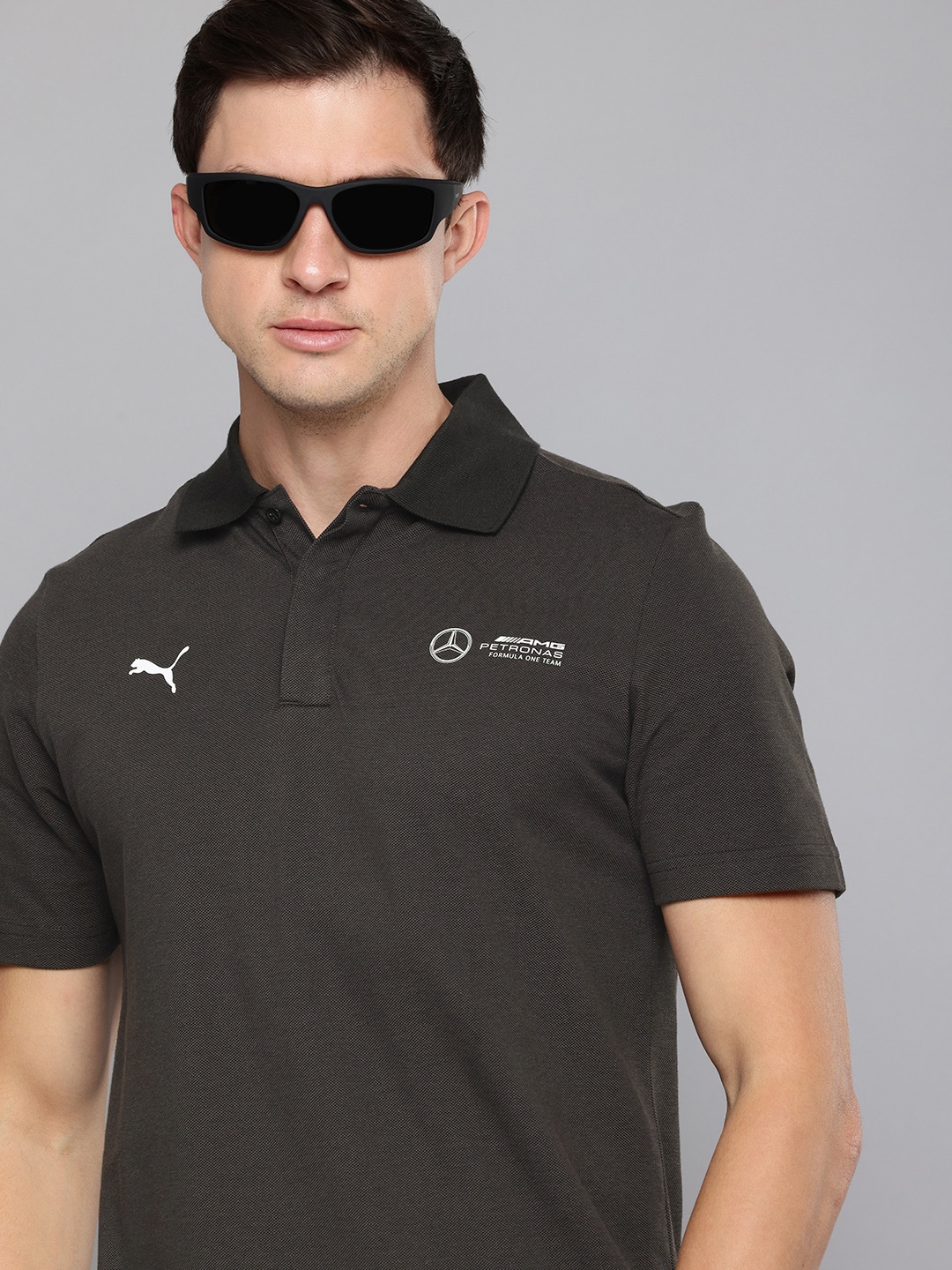 PUMA Motorsport Mercedes AMG Petronas F1 Two-Tone Pure Cotton Polo Collar T-shirt, Charcoal
PUMA Motorsport Mercedes AMG Petronas F1 Two-Tone Pure Cotton Polo Collar T-shirt, Charcoal