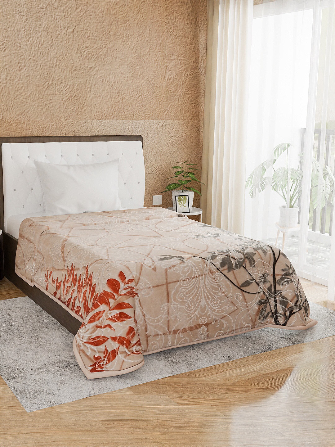 Nivasam Brezza Tan & Brown Floral Printed 1000 GSM Mink Heavy Winter Single Bed Blanket
Nivasam Brezza Tan & Brown Floral Printed 1000 GSM Mink Heavy Winter Single Bed Blanket
