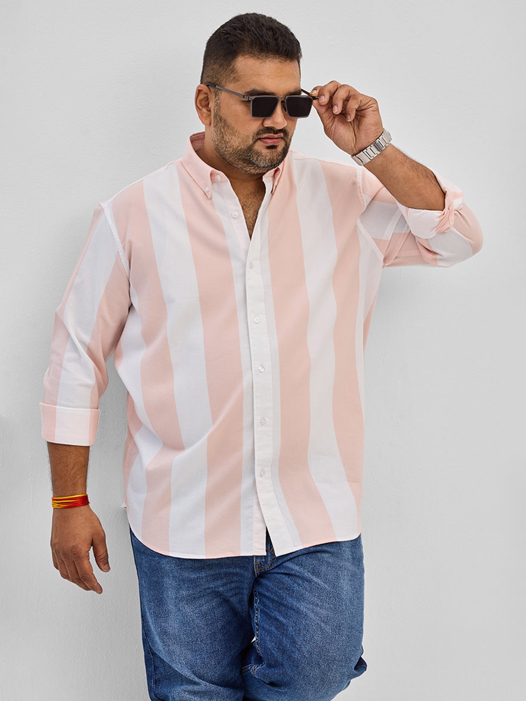 Snitch Plus Size Men Classic Button-Down Collar Vertical Striped Cotton Casual Shirt, Pink
Snitch Plus Size Men Classic Button-Down Collar Vertical Striped Cotton Casual Shirt, Pink