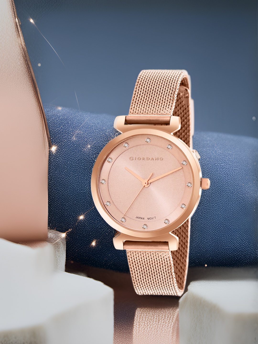 GIORDANO Women Embellished Dial & Stainless Steel Analogue Watch GZ-60039-11, Rose gold
GIORDANO Women Embellished Dial & Stainless Steel Analogue Watch GZ-60039-11, Rose gold