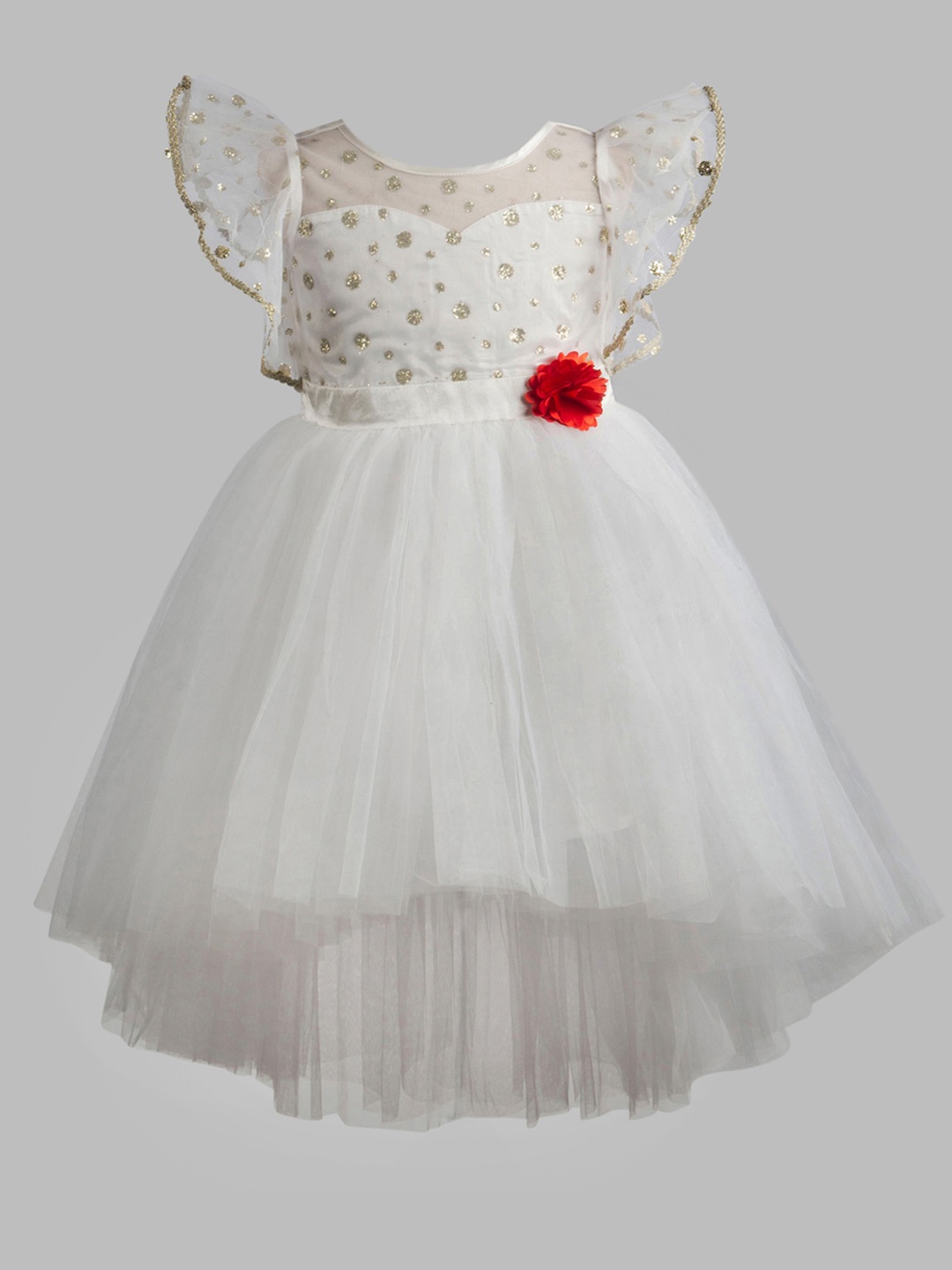 Toy Balloon kids Girl's Polka Dot Embellished Flared Sleeve Net Fit & Flare Dress, White
Toy Balloon kids Girl's Polka Dot Embellished Flared Sleeve Net Fit & Flare Dress, White