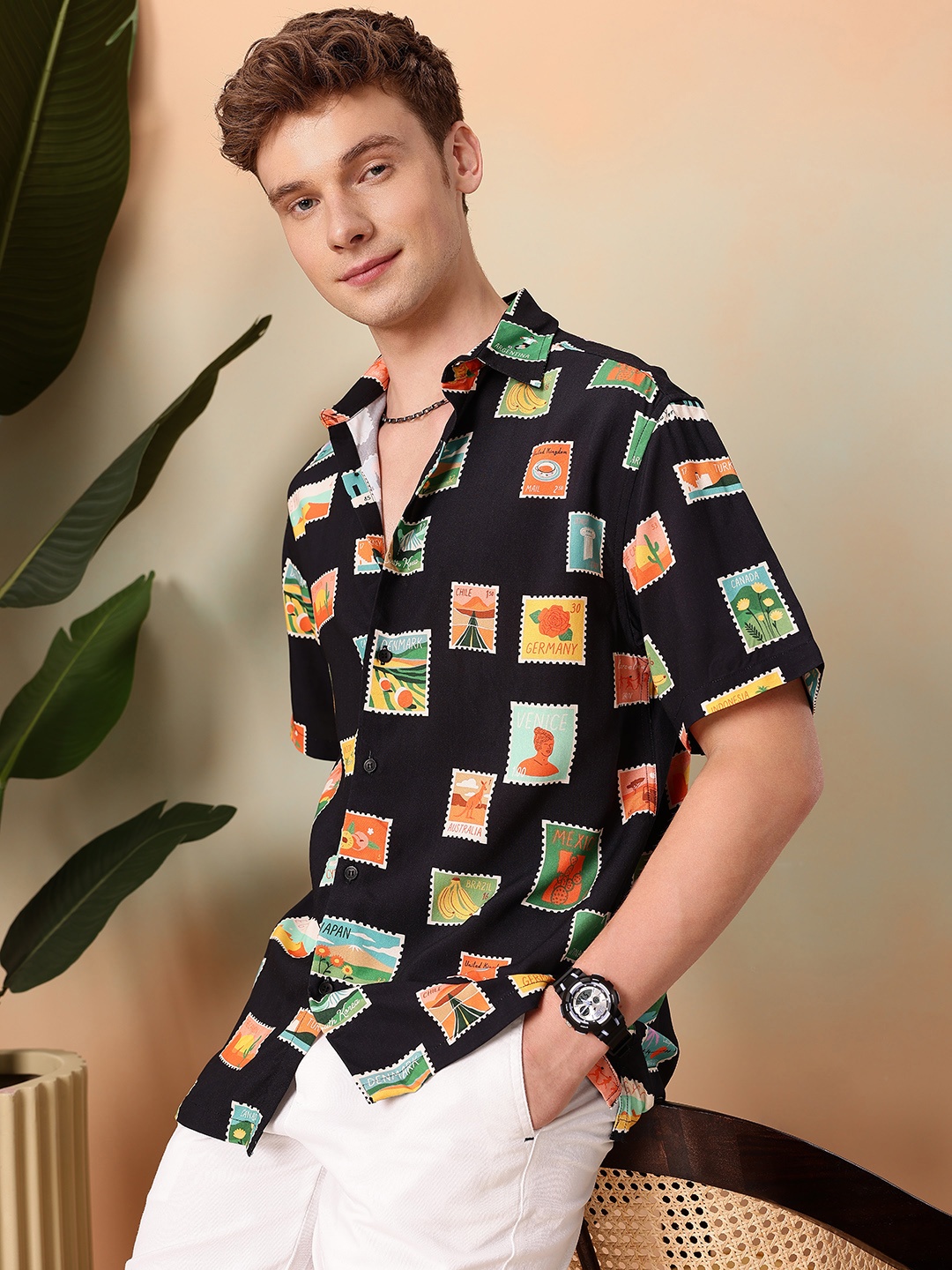 Mast & Harbour Graphic Printed Drop-Shoulder Sleeves Relaxed Fit Casual Shirt, Multi
Mast & Harbour Graphic Printed Drop-Shoulder Sleeves Relaxed Fit Casual Shirt, Multi