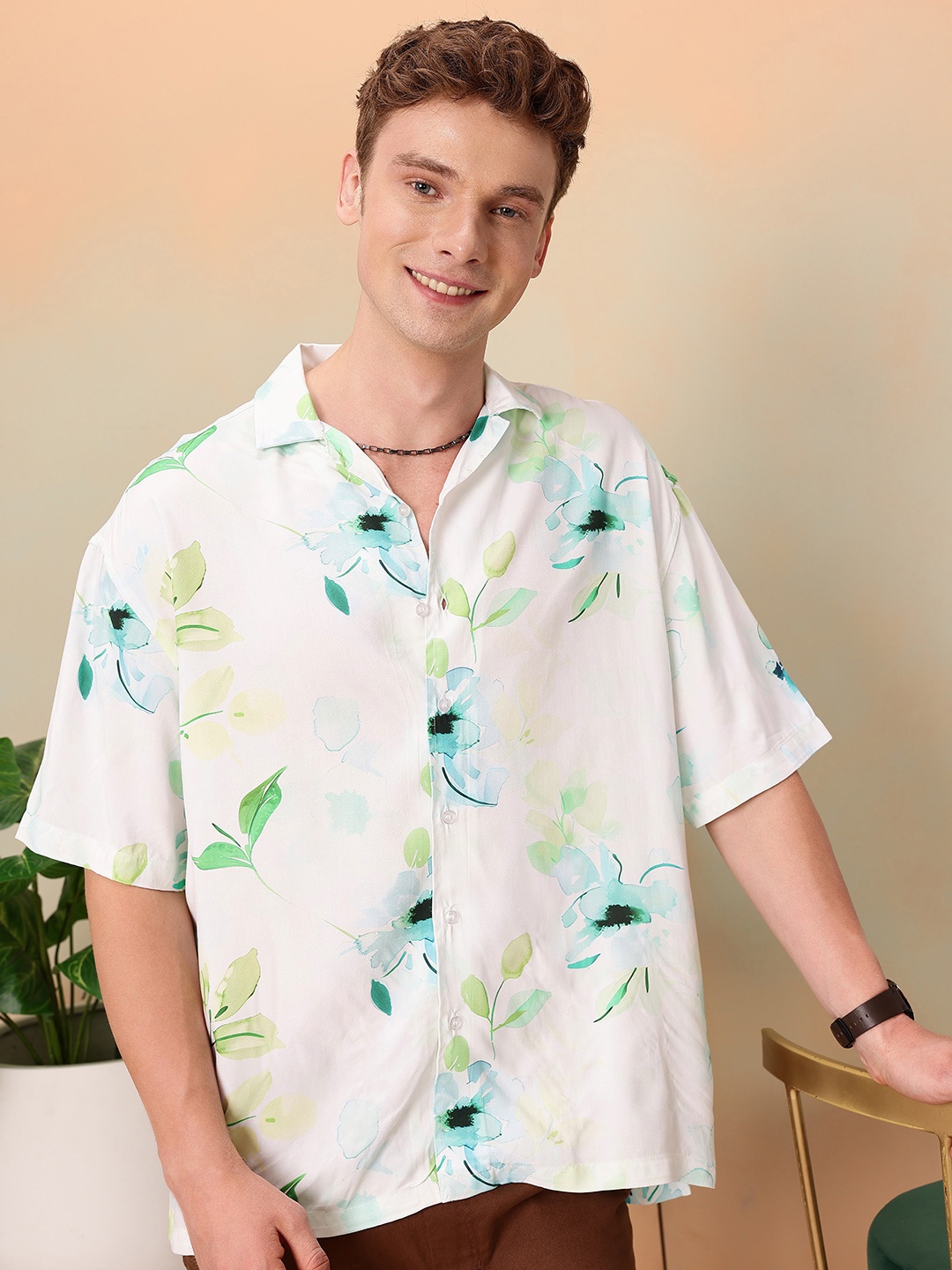 Mast & Harbour Floral Printed Drop-Shoulder Sleeves Relaxed Fit Casual Shirt, Green
Mast & Harbour Floral Printed Drop-Shoulder Sleeves Relaxed Fit Casual Shirt, Green