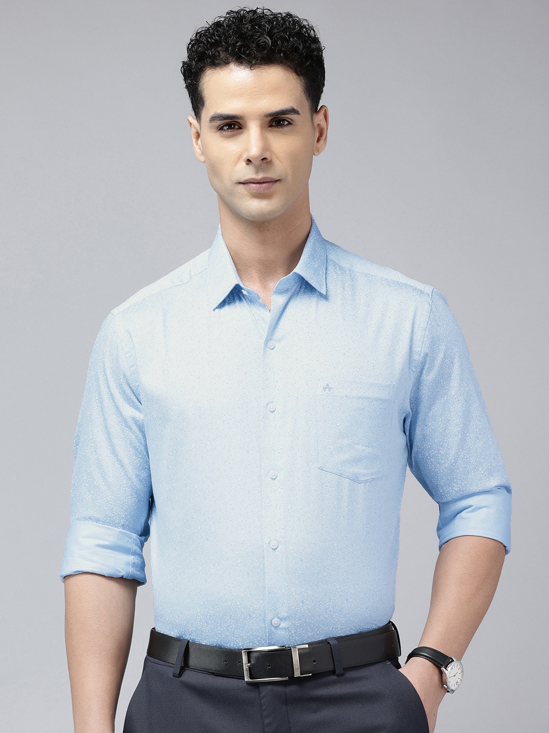 Arrow Manhattan Slim Fit Micro Ditsy Printed Pure Cotton Formal Shirt, Blue
Arrow Manhattan Slim Fit Micro Ditsy Printed Pure Cotton Formal Shirt, Blue