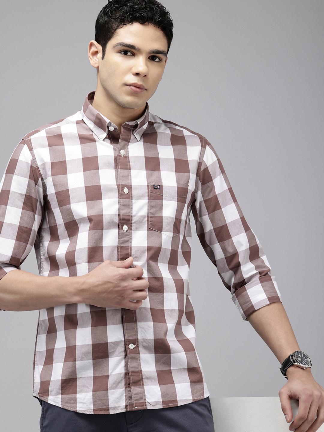 Arrow Manhattan Slim Fit Buffalo Checks Button-Down Collar Pure Cotton Casual Shirt, Brown
Arrow Manhattan Slim Fit Buffalo Checks Button-Down Collar Pure Cotton Casual Shirt, Brown