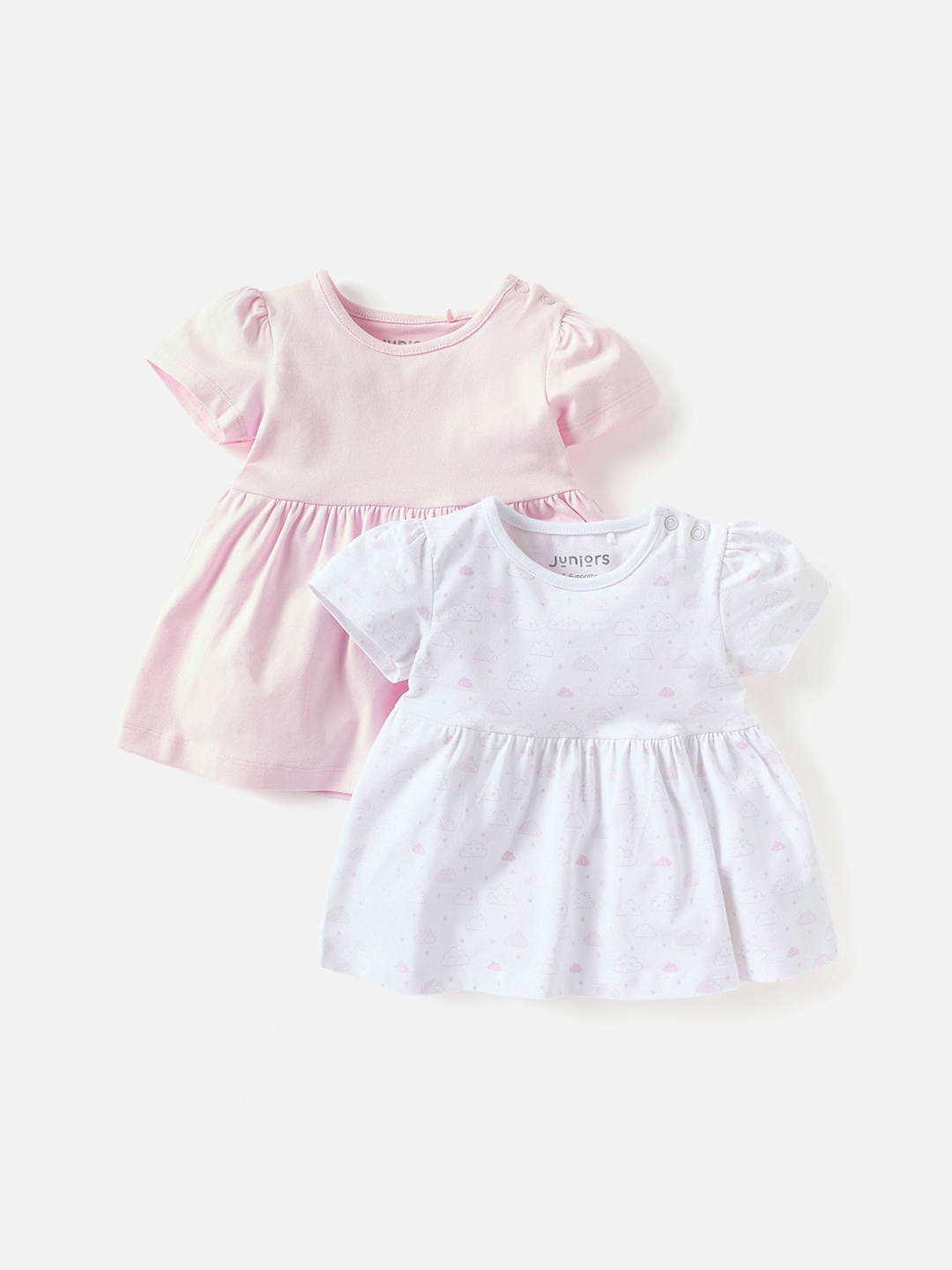Juniors by Babyshop Girls Cotton Pack Of 2 Round Neck Short Sleeves Empire Dress, Pink
Juniors by Babyshop Girls Cotton Pack Of 2 Round Neck Short Sleeves Empire Dress, Pink