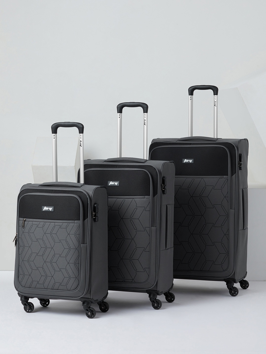 Wildcraft Set of 3 TReid orq Trolley Suitcases - Cabin, Medium & Large, Black
Wildcraft Set of 3 TReid orq Trolley Suitcases - Cabin, Medium & Large, Black
