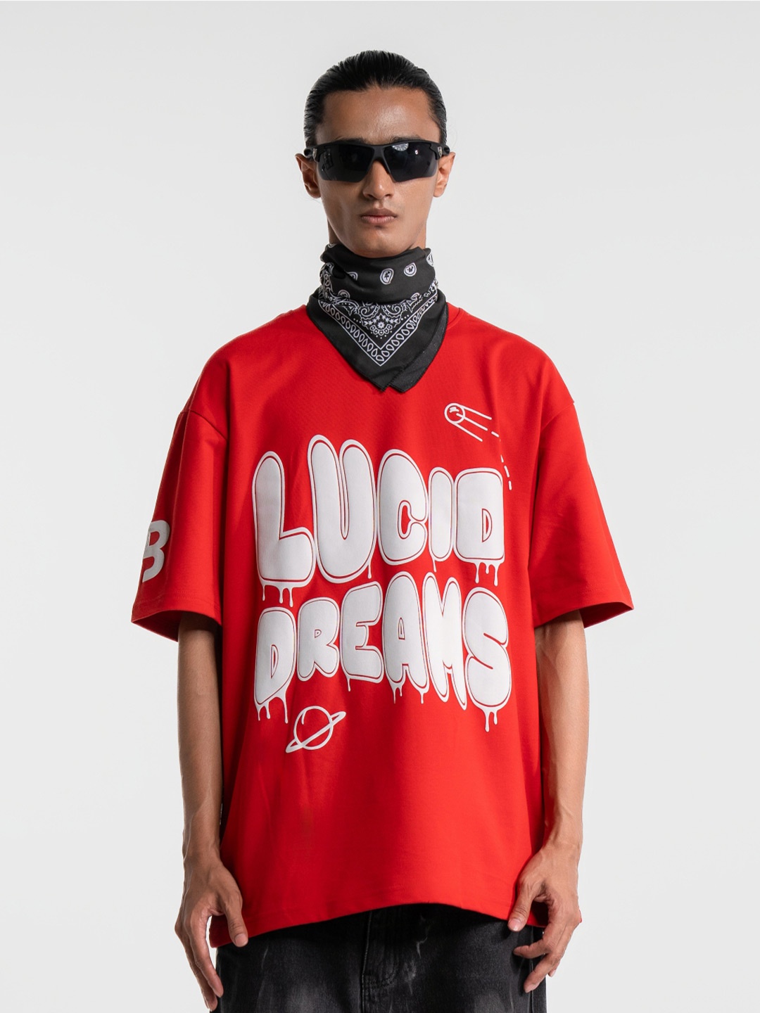 Bad and Boujee Unisex Typography Printed Drop-Shoulder Sleeves Applique T-shirt, Red
Bad and Boujee Unisex Typography Printed Drop-Shoulder Sleeves Applique T-shirt, Red