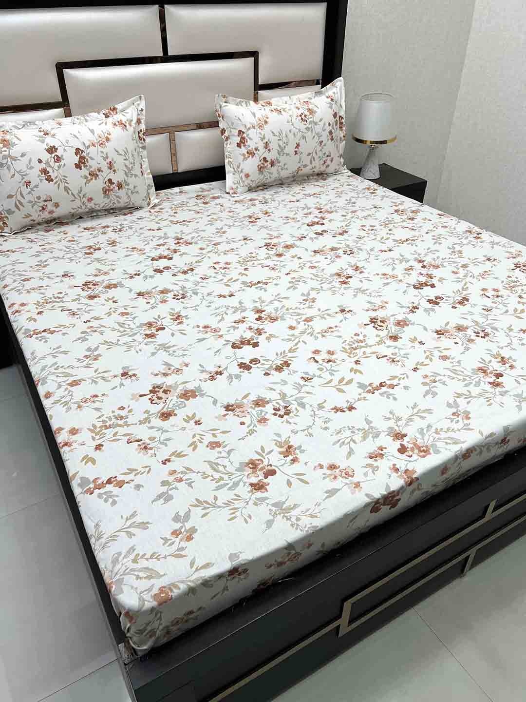 Pure Decor Royal Passion White 380 TC Pure Cotton Queen Bedsheet Set-2.29 m x 2.54 m
Pure Decor Royal Passion White 380 TC Pure Cotton Queen Bedsheet Set-2.29 m x 2.54 m