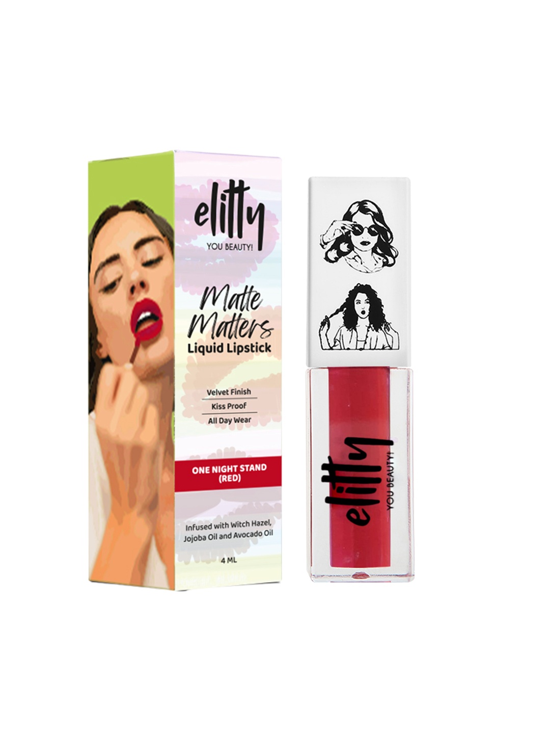 Elitty Matte Matters Transferproof & Smudgeproof Liquid Lipstick - One Night Stand - 4 ml, White
Elitty Matte Matters Transferproof & Smudgeproof Liquid Lipstick - One Night Stand - 4 ml, White