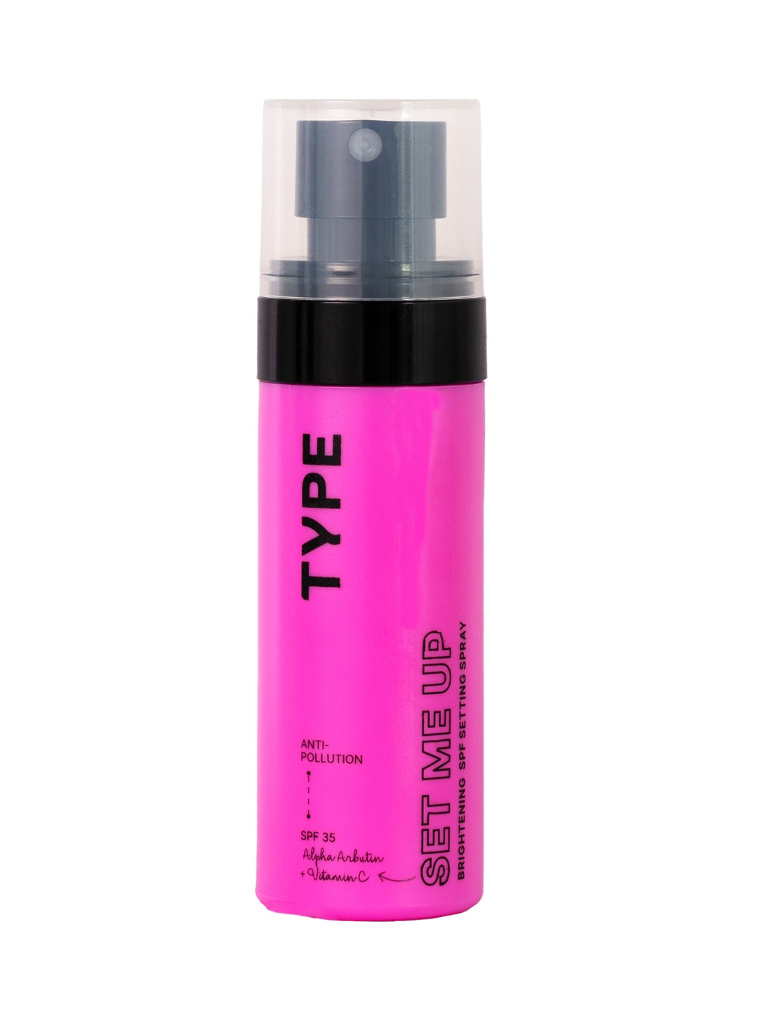TYPE BEAUTY INC Set Me Up Brightening SPF 35 Setting Spray With Vitamin C - 60 ml, White
TYPE BEAUTY INC Set Me Up Brightening SPF 35 Setting Spray With Vitamin C - 60 ml, White