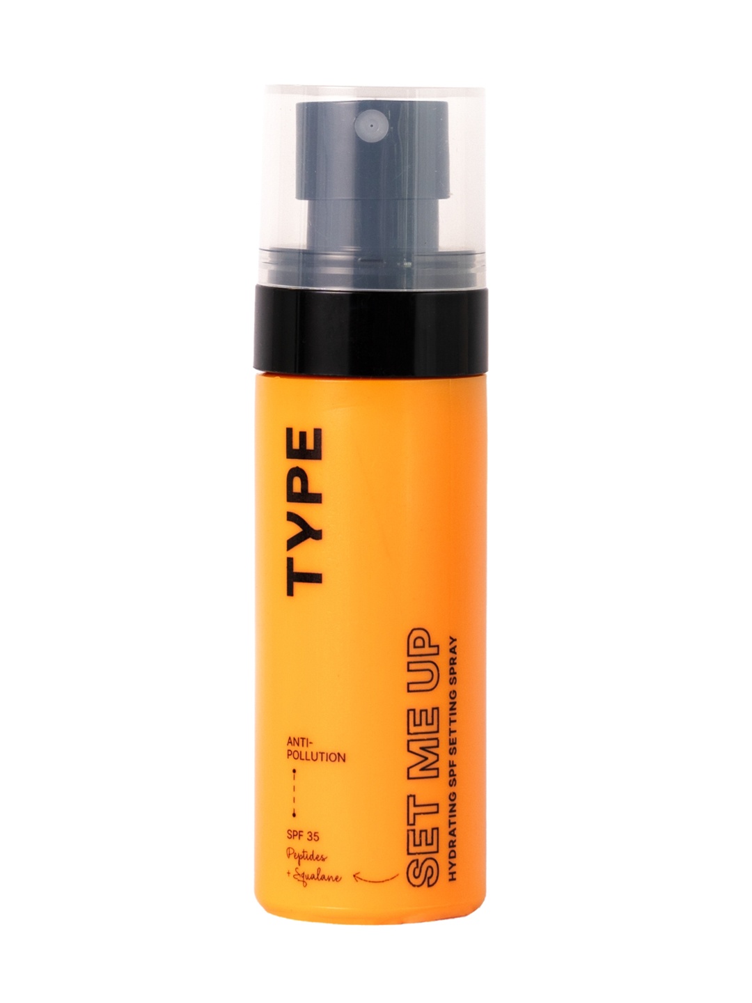 TYPE BEAUTY INC Set Me Up Hydrating Setting Spray With Peptides And Squalane - 60 ml, Transparent
TYPE BEAUTY INC Set Me Up Hydrating Setting Spray With Peptides And Squalane - 60 ml, Transparent