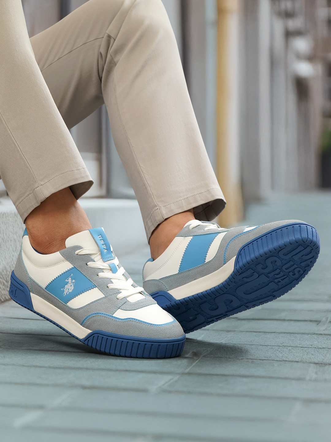 U.S. Polo Assn. Men PU Sneakers, Blue
U.S. Polo Assn. Men PU Sneakers, Blue