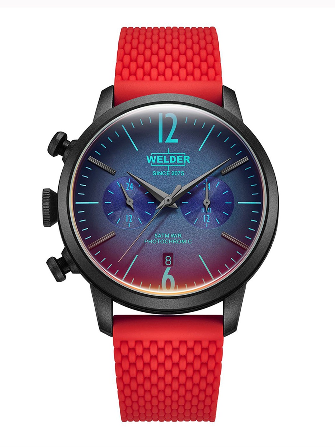 WELDER Men Brass Dial & Leather Straps Analogue Multi Function Watch WWRP503, Navy blue
WELDER Men Brass Dial & Leather Straps Analogue Multi Function Watch WWRP503, Navy blue