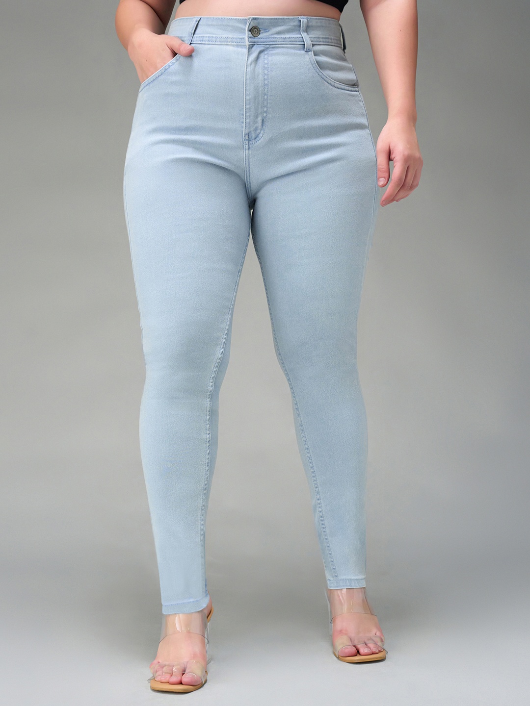 Miss Chase A+ Women Plus Size Skinny Fit High-Rise Highly Distressed Stretchable Jeans, Blue
Miss Chase A+ Women Plus Size Skinny Fit High-Rise Highly Distressed Stretchable Jeans, Blue