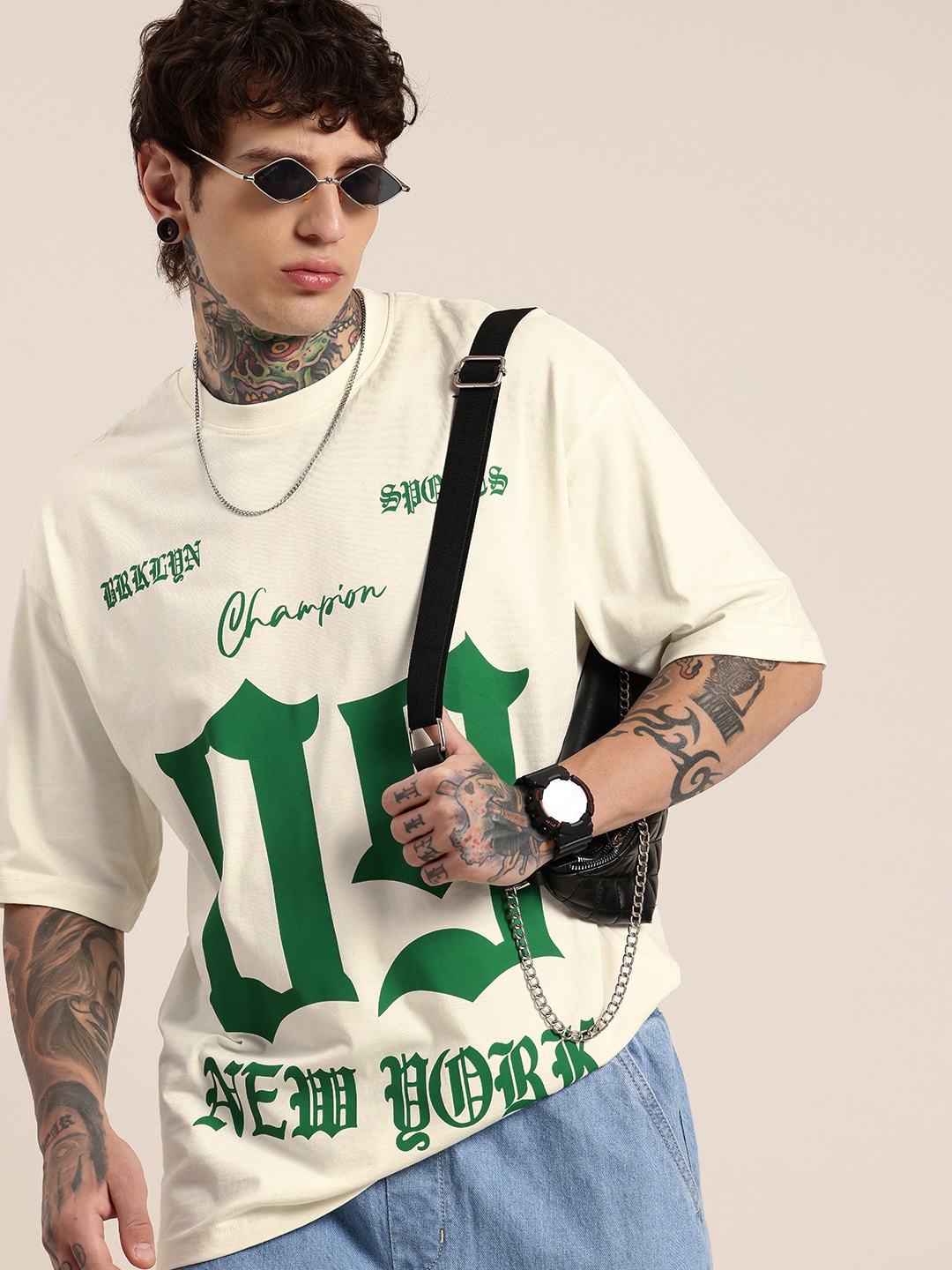 HERE&NOW Varsity Printed Relaxed Fit Drop-Shoulder Sleeves Pure Cotton T-shirt, Cream
HERE&NOW Varsity Printed Relaxed Fit Drop-Shoulder Sleeves Pure Cotton T-shirt, Cream