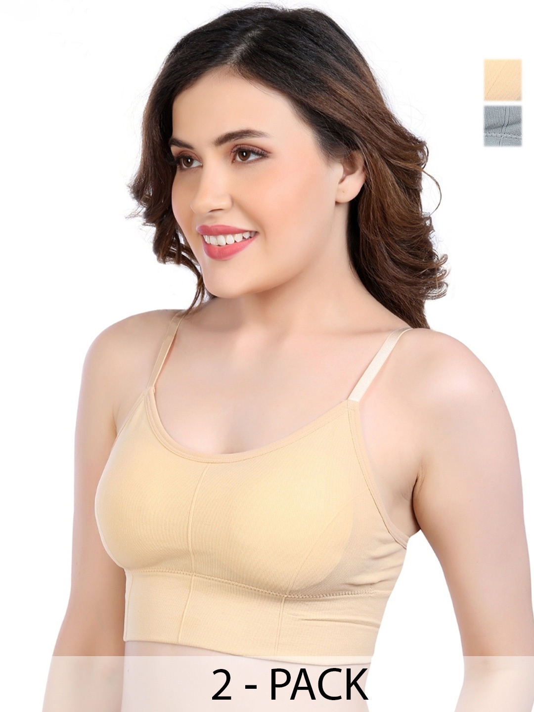 SHOPPY VILLA Women Pack of 2 Bra Full Coverage Lightly Padded and Non-Wired Bra, Grey
SHOPPY VILLA Women Pack of 2 Bra Full Coverage Lightly Padded and Non-Wired Bra, Grey