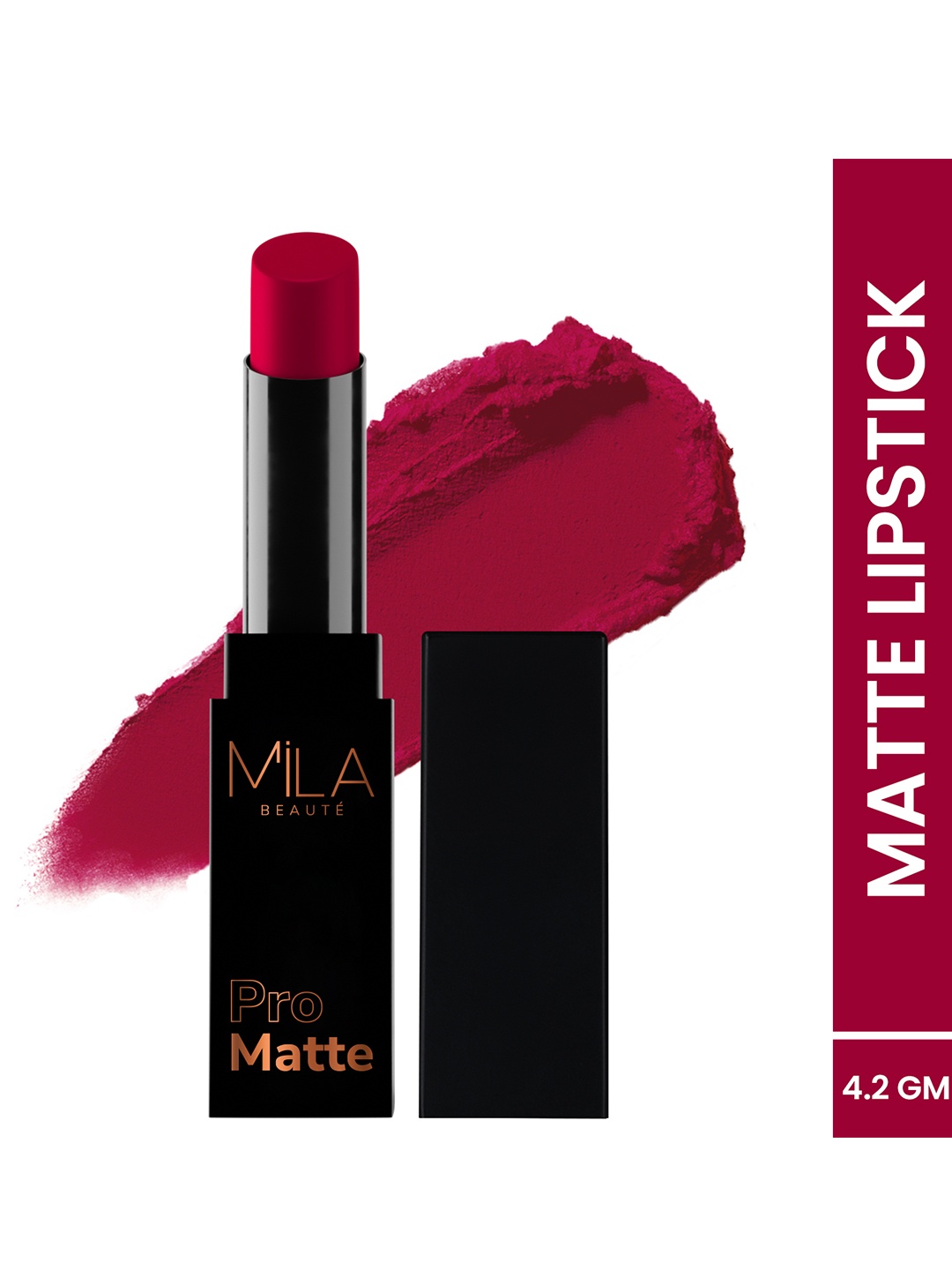 MILA BEAUTE Pro Matte Long Lasting Lipstick With Vitamin E - 4.2 g - Saira Banu 18, Pink
MILA BEAUTE Pro Matte Long Lasting Lipstick With Vitamin E - 4.2 g - Saira Banu 18, Pink
