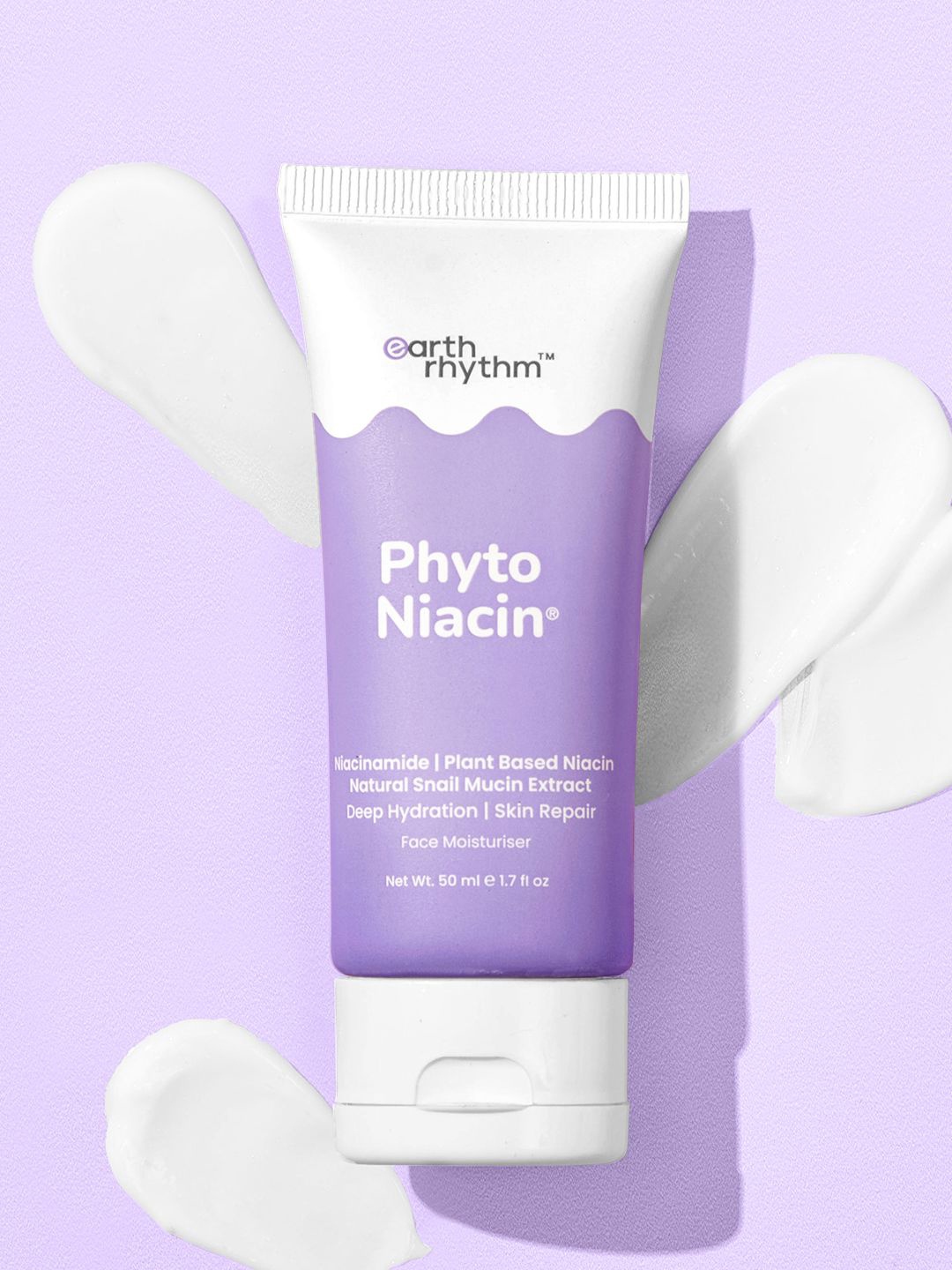 Earth Rhythm Phyto Niacin Face Moisturiser With Niacinamide & Snail Mucin Extract - 50ml, Purple
Earth Rhythm Phyto Niacin Face Moisturiser With Niacinamide & Snail Mucin Extract - 50ml, Purple