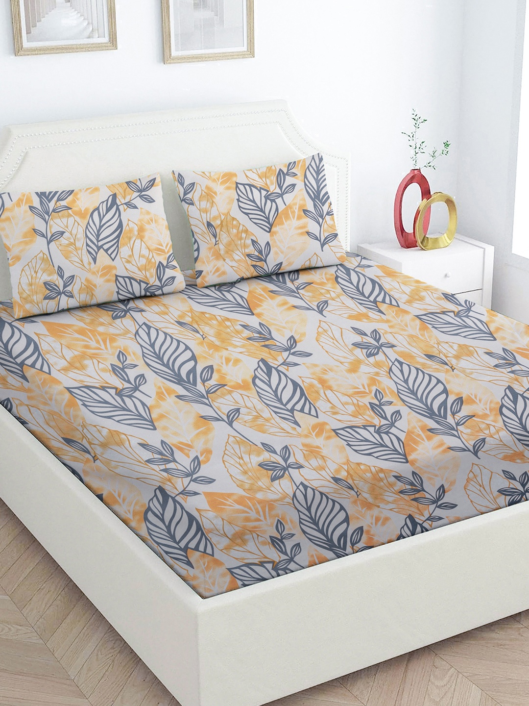 Star Weaves Yellow & White Floral Printed 200 TC Fitted Queen Bedsheet Set 1.98 m x 1.52 m
Star Weaves Yellow & White Floral Printed 200 TC Fitted Queen Bedsheet Set 1.98 m x 1.52 m