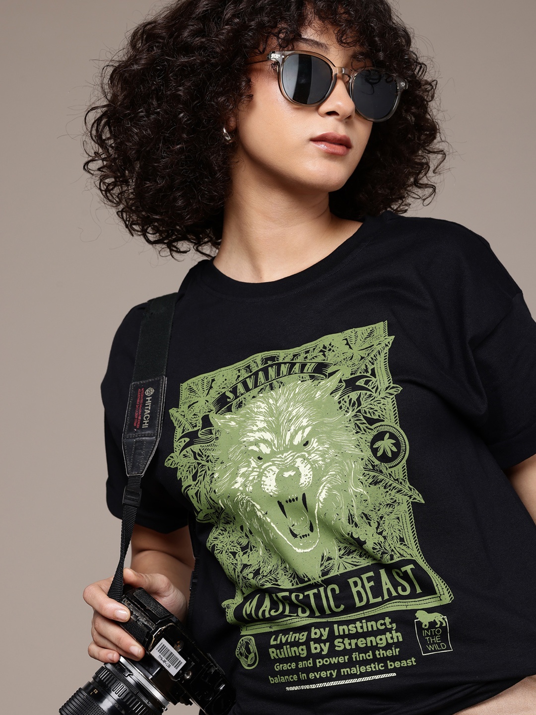 The Roadster Life Co. Printed Drop-Shoulder Sleeves Oversized Pure Cotton T-shirt, Black
The Roadster Life Co. Printed Drop-Shoulder Sleeves Oversized Pure Cotton T-shirt, Black