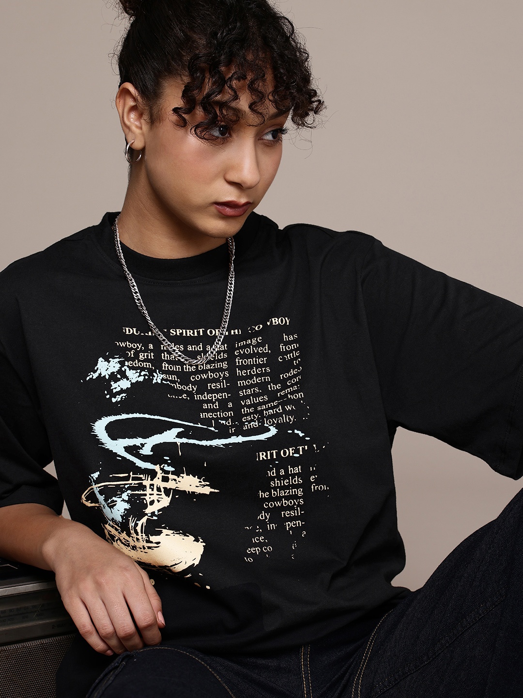 The Roadster Life Co. Typography Printed Drop-Shoulder Pure Cotton Oversized T-shirt, Black
The Roadster Life Co. Typography Printed Drop-Shoulder Pure Cotton Oversized T-shirt, Black