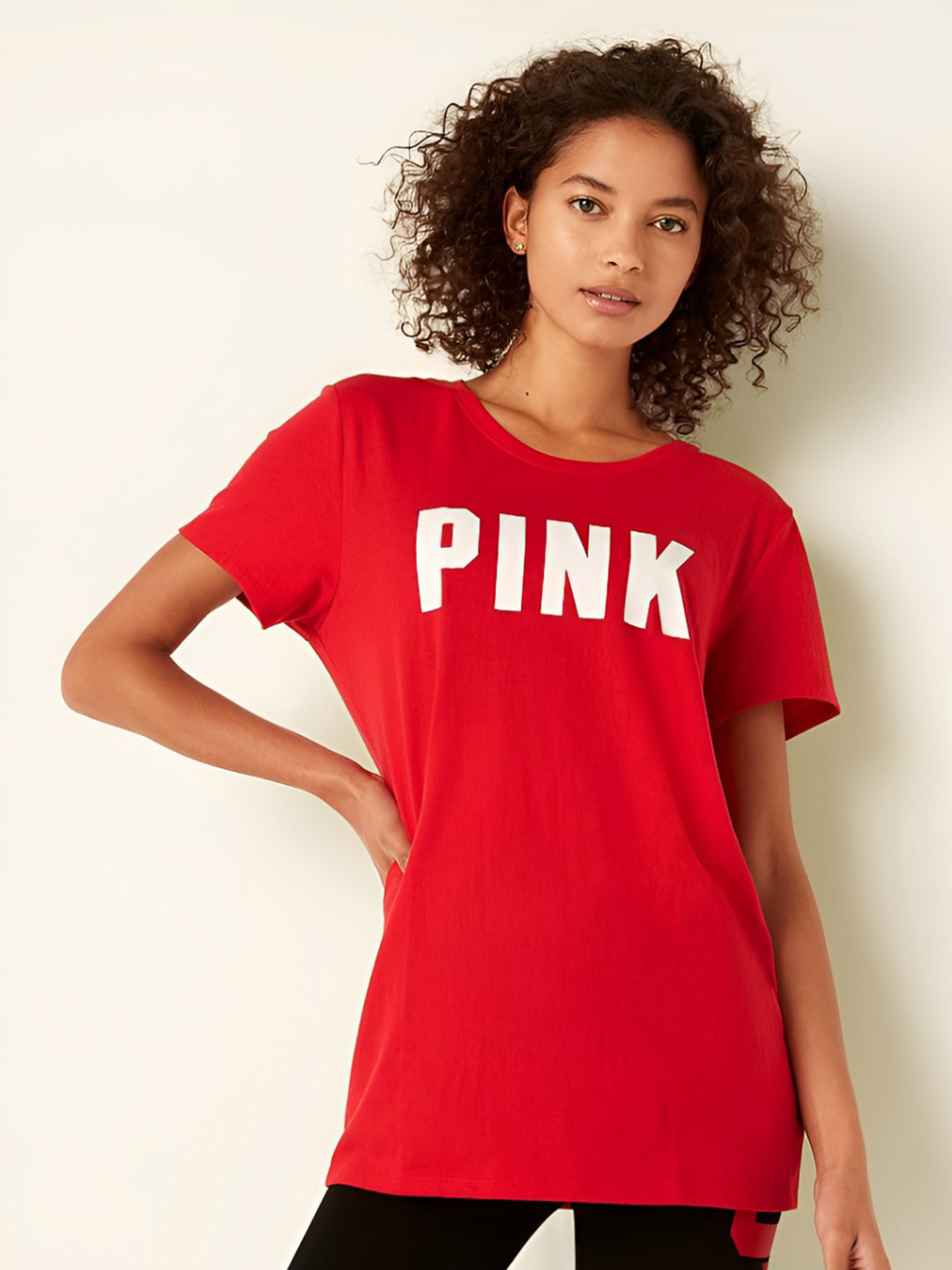 Victoria's Secret Women Typography Printed Round Neck Cotton Relaxed Fit T-shirt, Red
Victoria's Secret Women Typography Printed Round Neck Cotton Relaxed Fit T-shirt, Red