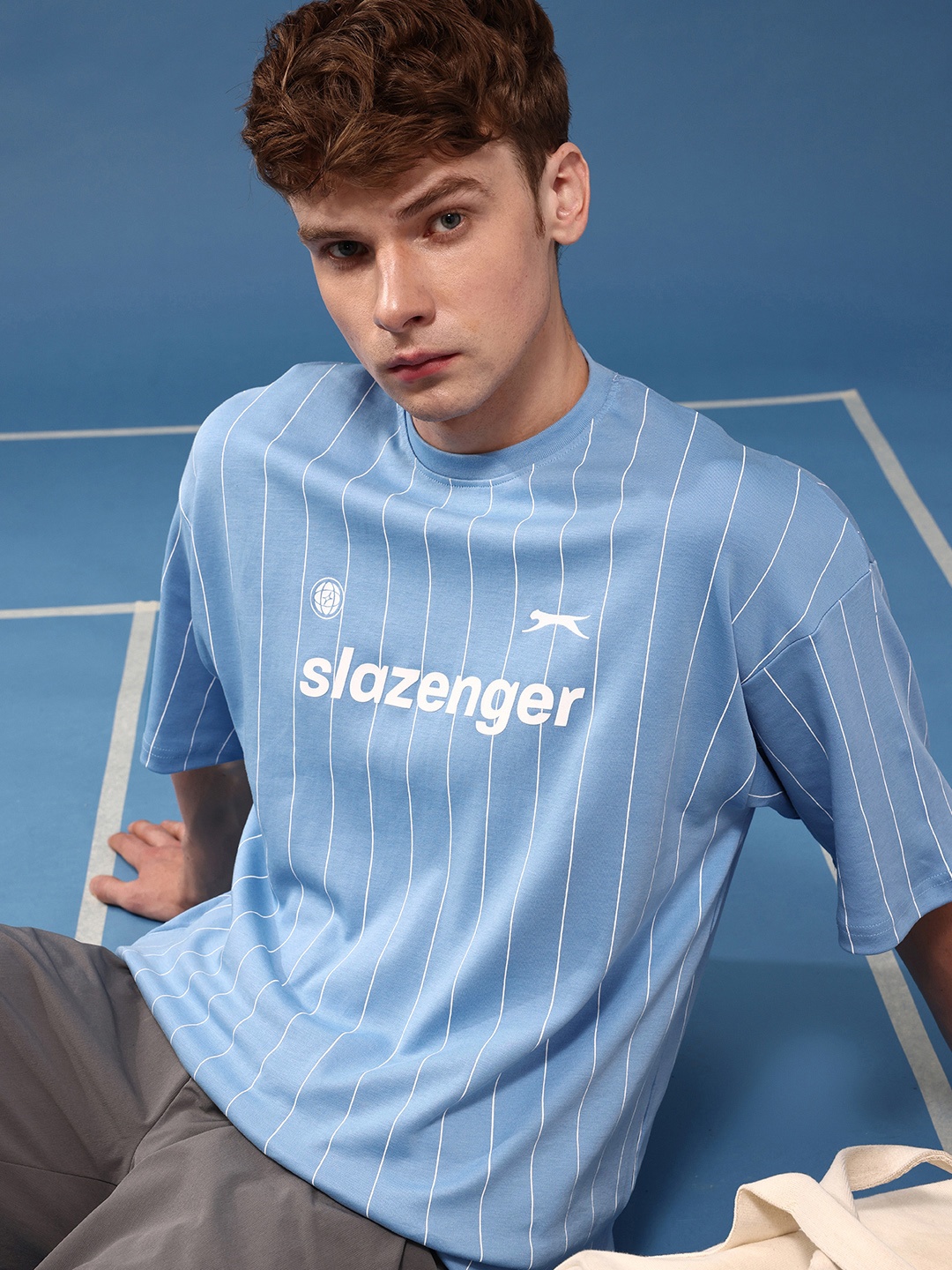 Slazenger Brand Logo Printed Drop-Shoulder Sleeves Relaxed Fit Pure Cotton T-shirt, Blue
Slazenger Brand Logo Printed Drop-Shoulder Sleeves Relaxed Fit Pure Cotton T-shirt, Blue