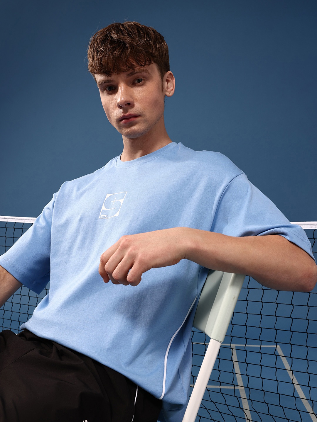 Slazenger Brand Logo Printed Drop-Shoulder Sleeves Relaxed Fit Pure Cotton T-shirt, Blue
Slazenger Brand Logo Printed Drop-Shoulder Sleeves Relaxed Fit Pure Cotton T-shirt, Blue