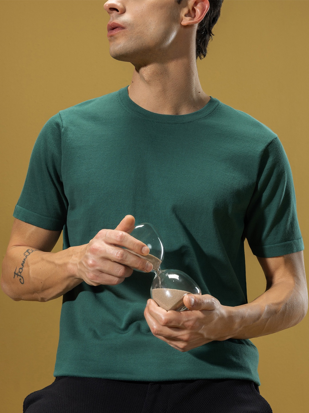 DaMENSCH Men Ultra Soft Slim-Fit Durable with Fade-Proof Colours InfiKnit T-Shirts, Green
DaMENSCH Men Ultra Soft Slim-Fit Durable with Fade-Proof Colours InfiKnit T-Shirts, Green